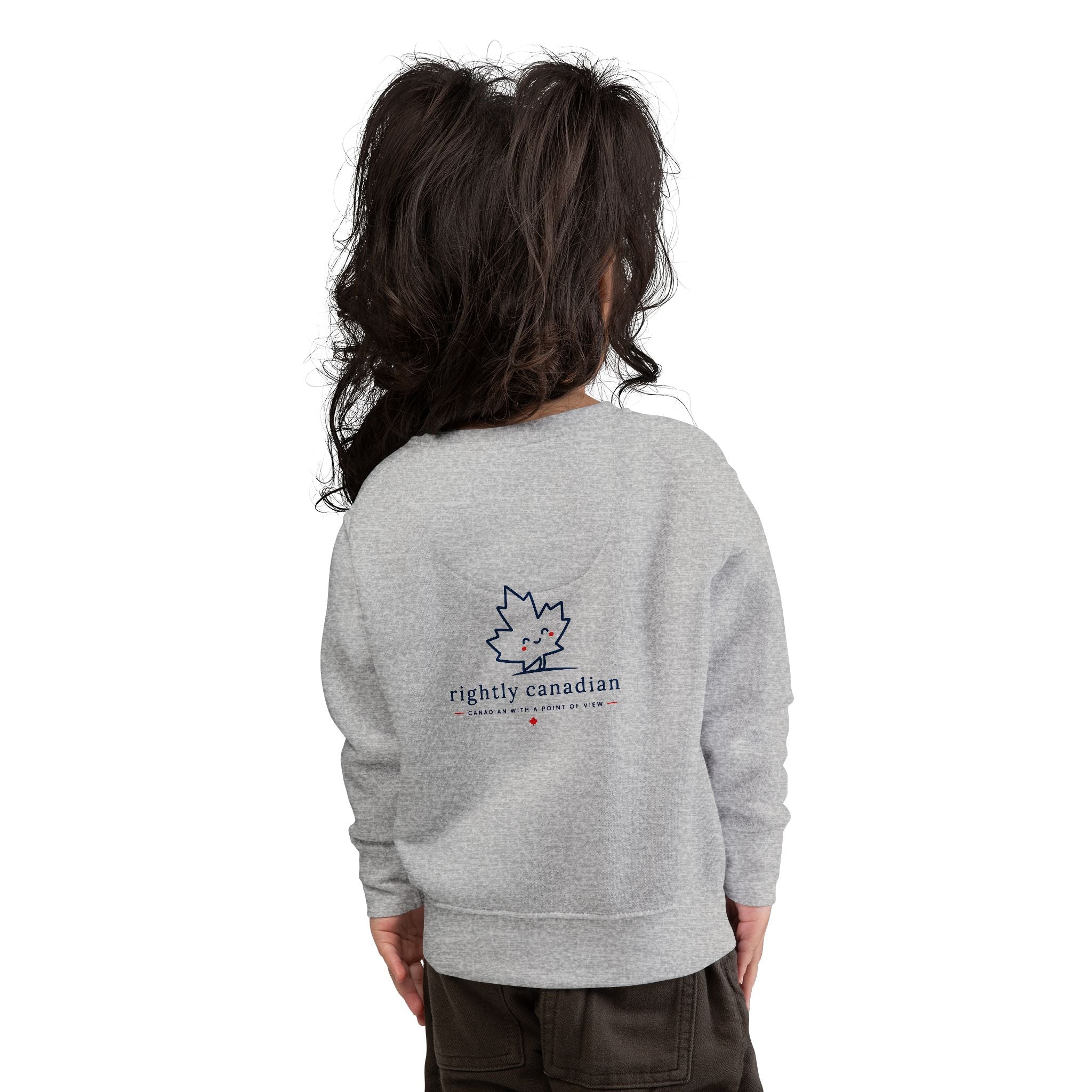 Toddler Sweatshirt - "Conservative Pending" Cute Maple Leaf Baby Pullover (Rightly Canadian)