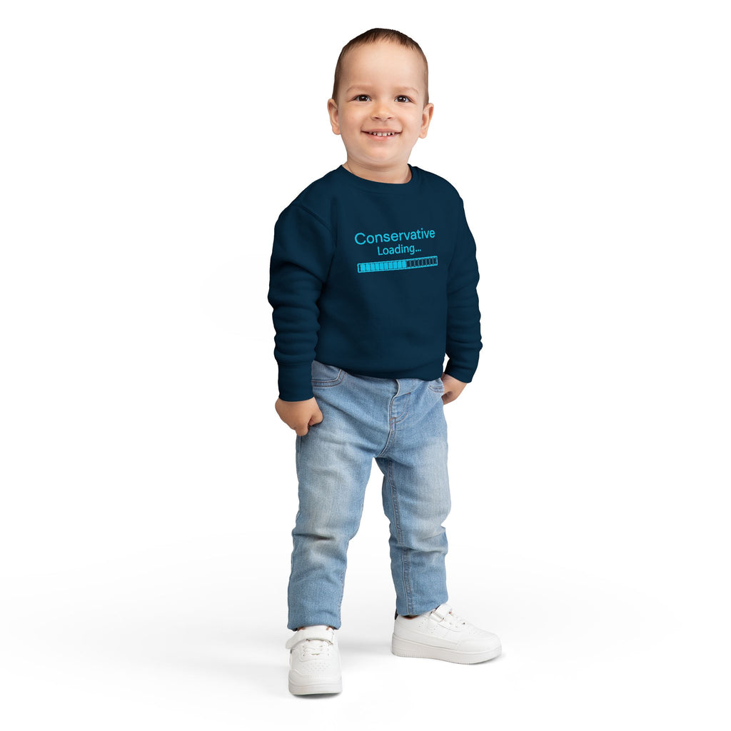 Toddler Sweatshirt — "Conservative Loading..." Cute Rightly Canadian Maple Crew