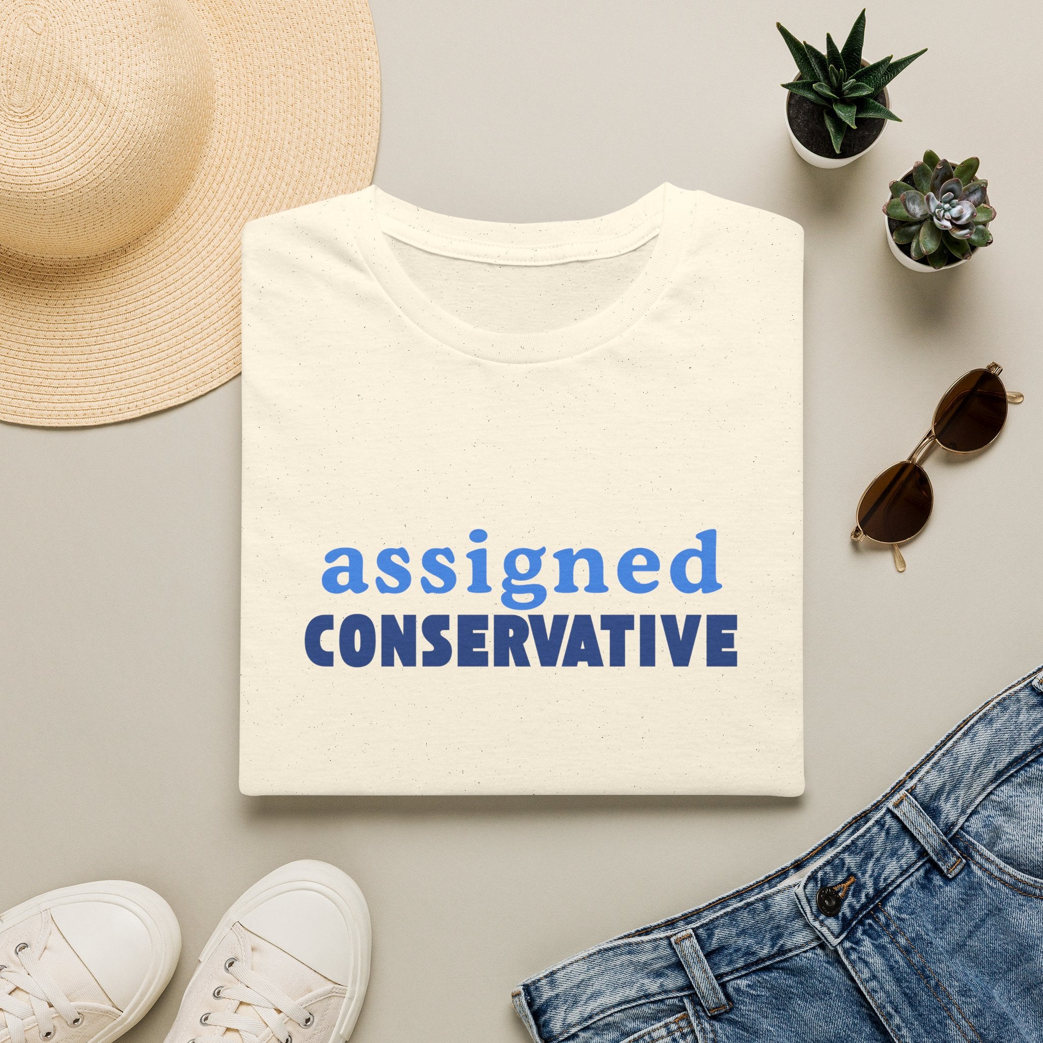 Assigned Conservative T-Shirt — Political Statement Tee