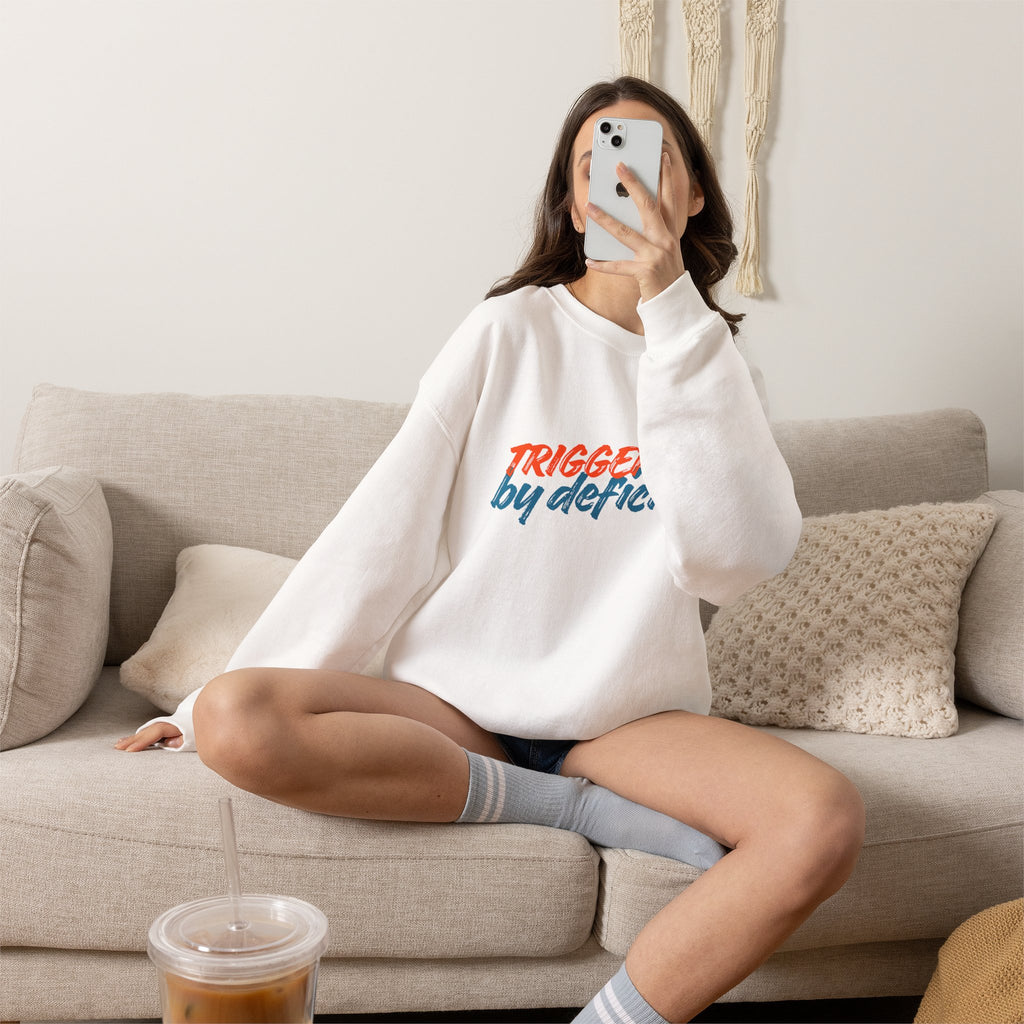 Conservative Crewneck Sweatshirt – 'Triggered by Deficits' Rightly Canadian Pullover