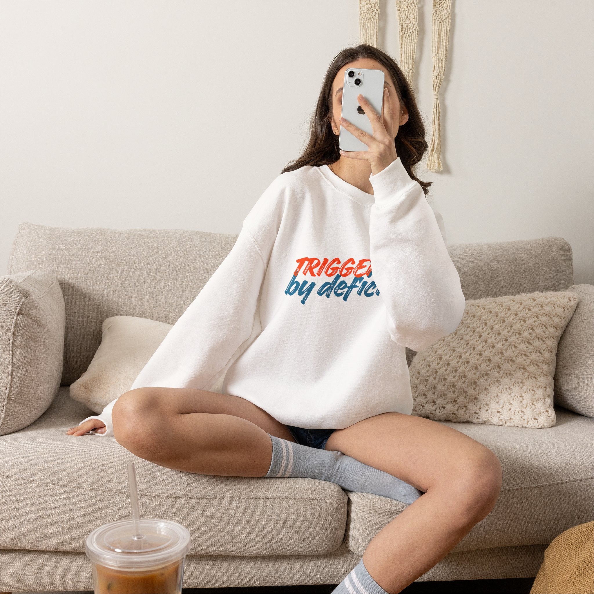 Conservative Crewneck Sweatshirt – 'Triggered by Deficits' Rightly Canadian Pullover