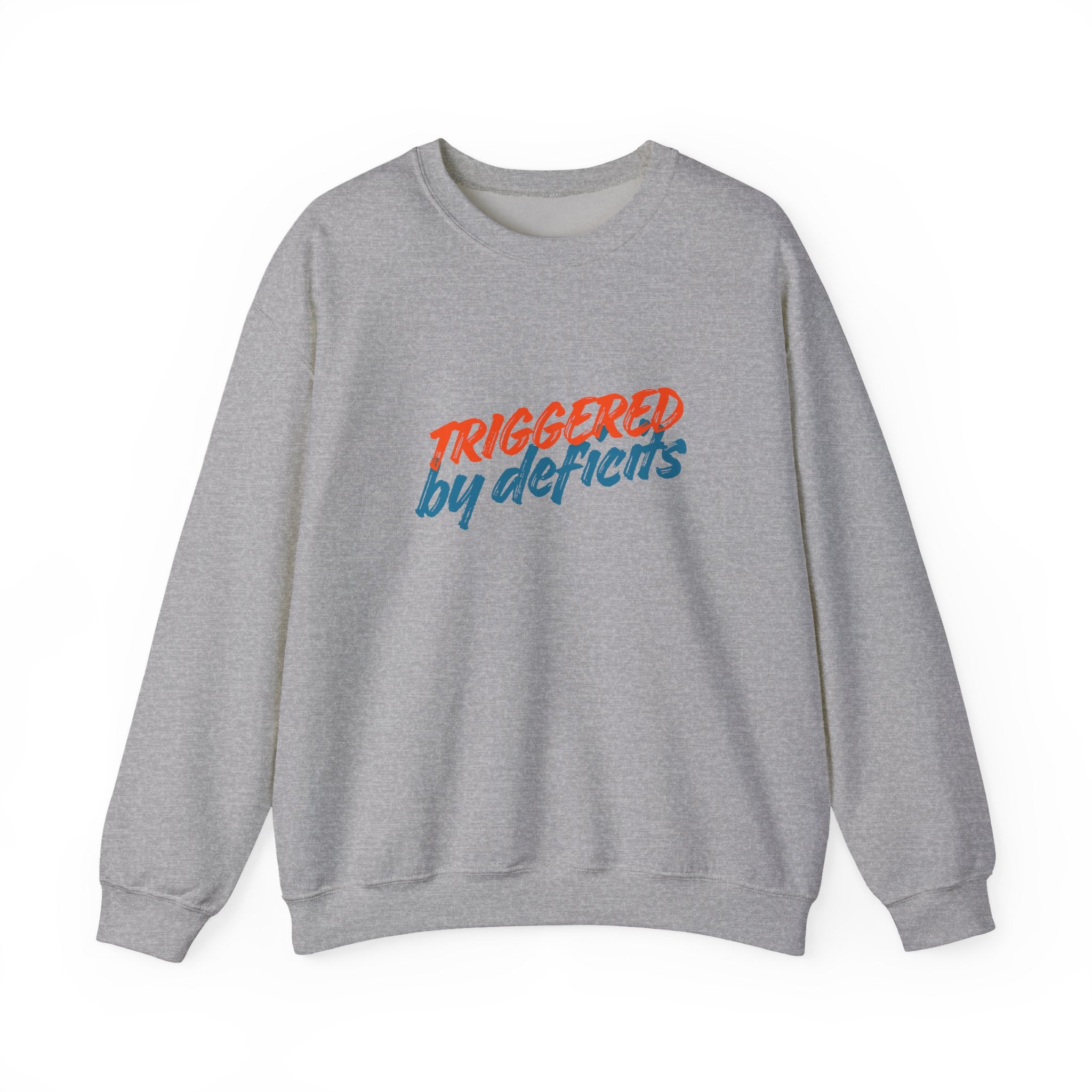 Conservative Crewneck Sweatshirt – 'Triggered by Deficits' Rightly Canadian Pullover