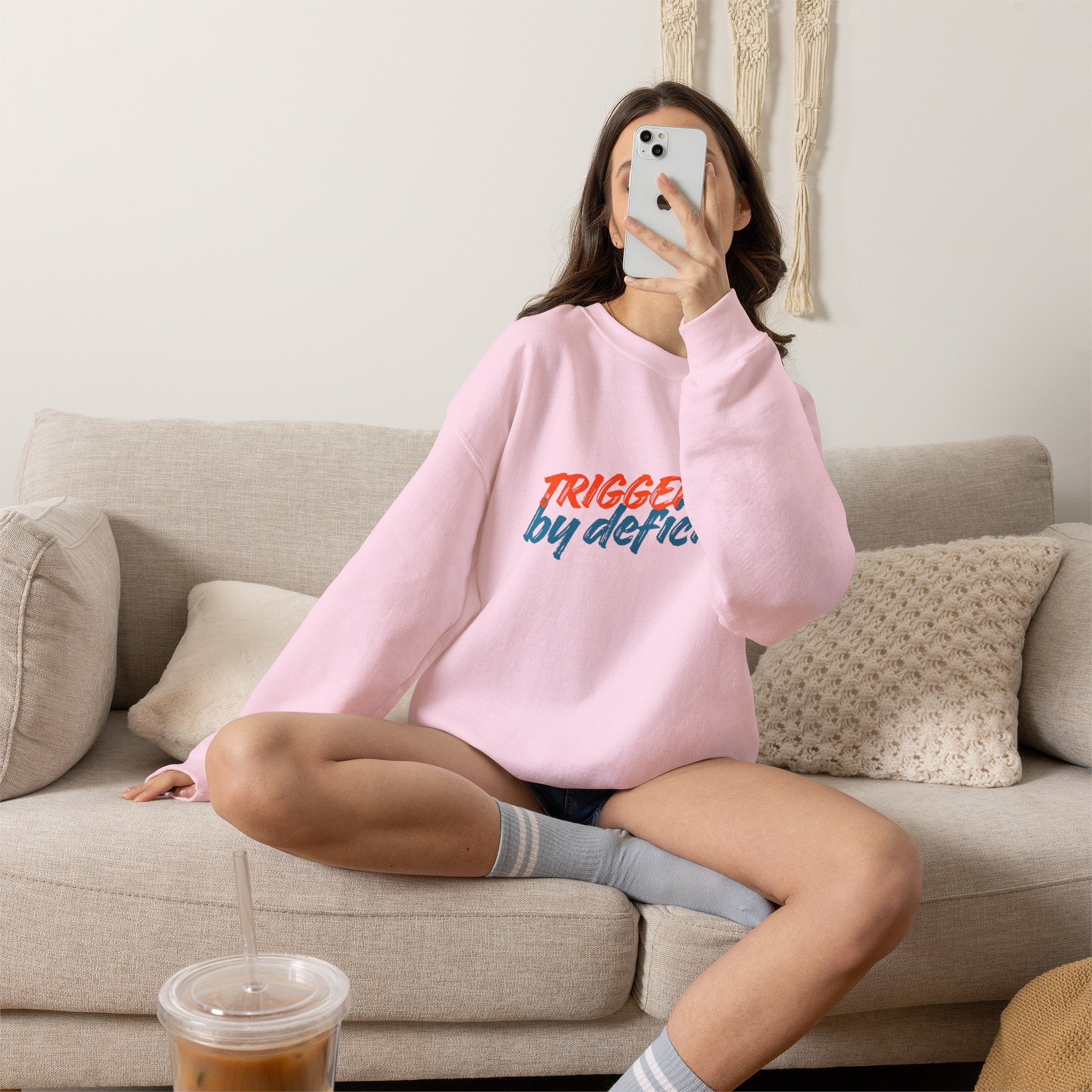 Conservative Crewneck Sweatshirt – 'Triggered by Deficits' Rightly Canadian Pullover