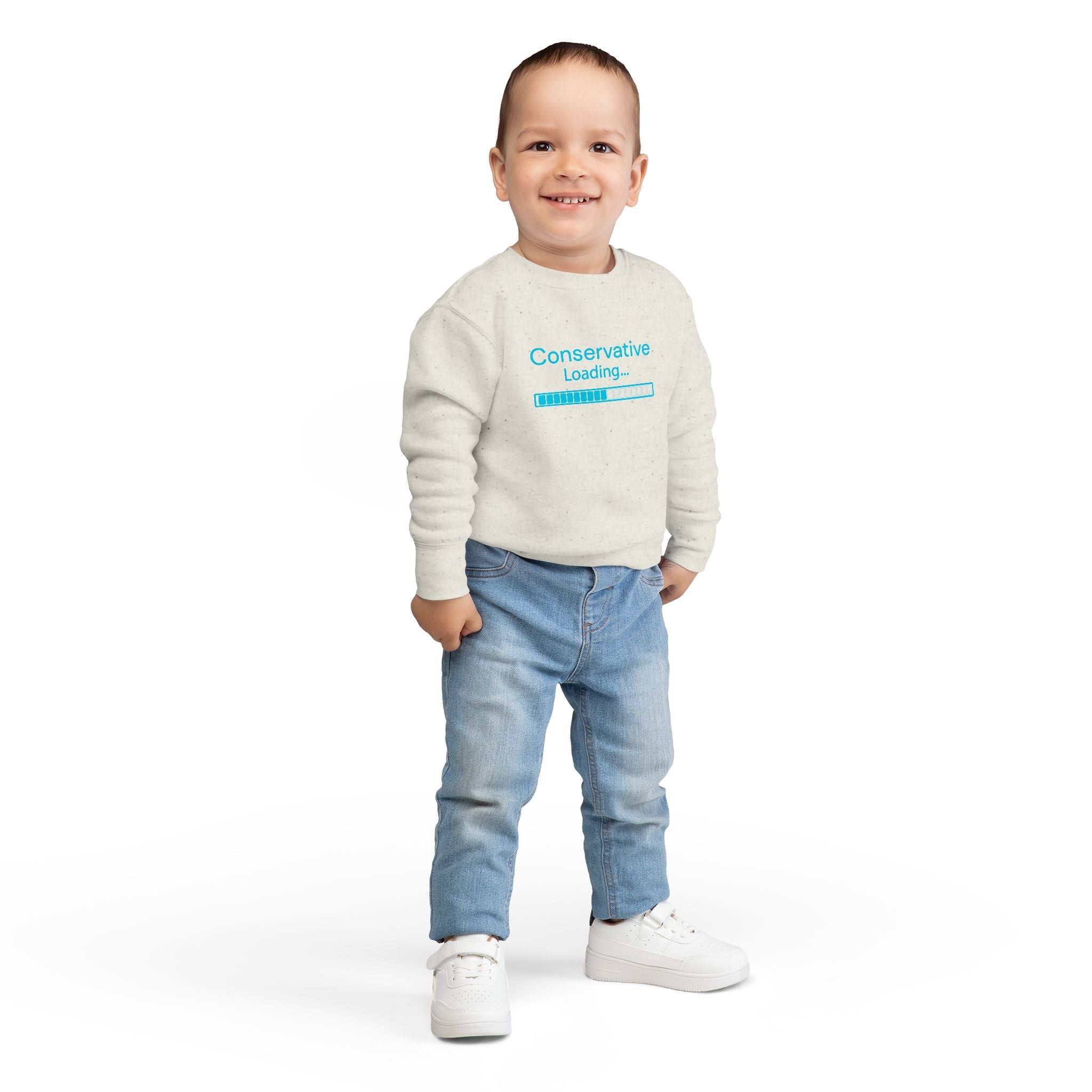 Toddler Sweatshirt — "Conservative Loading..." Cute Rightly Canadian Maple Crew