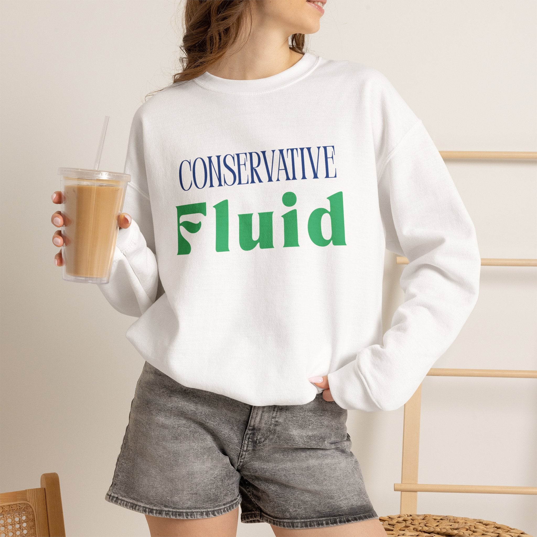 Conservative Fluid Crewneck Sweatshirt — Rightly Canadian Maple Pullover