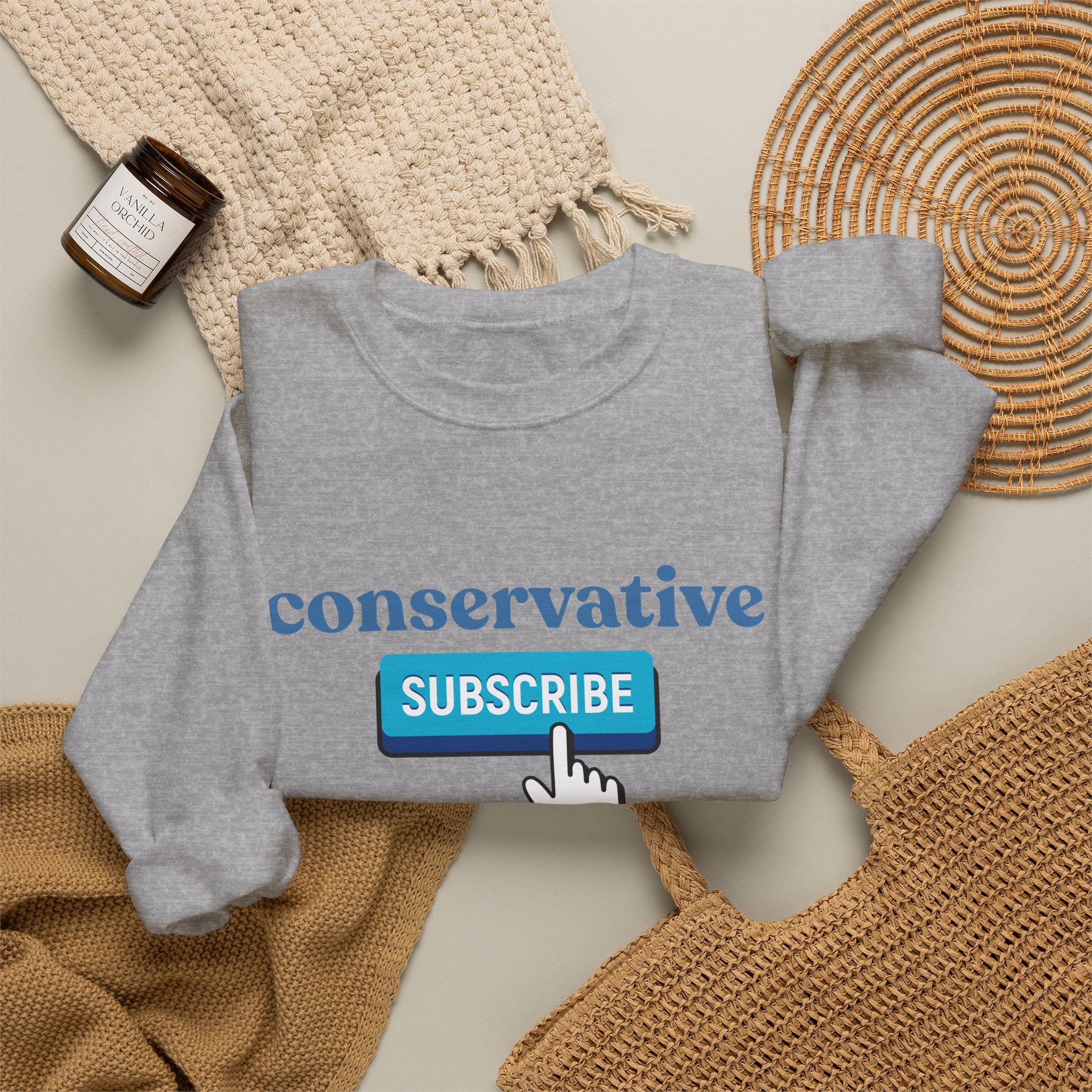 Conservative Subscribe Crewneck Sweatshirt