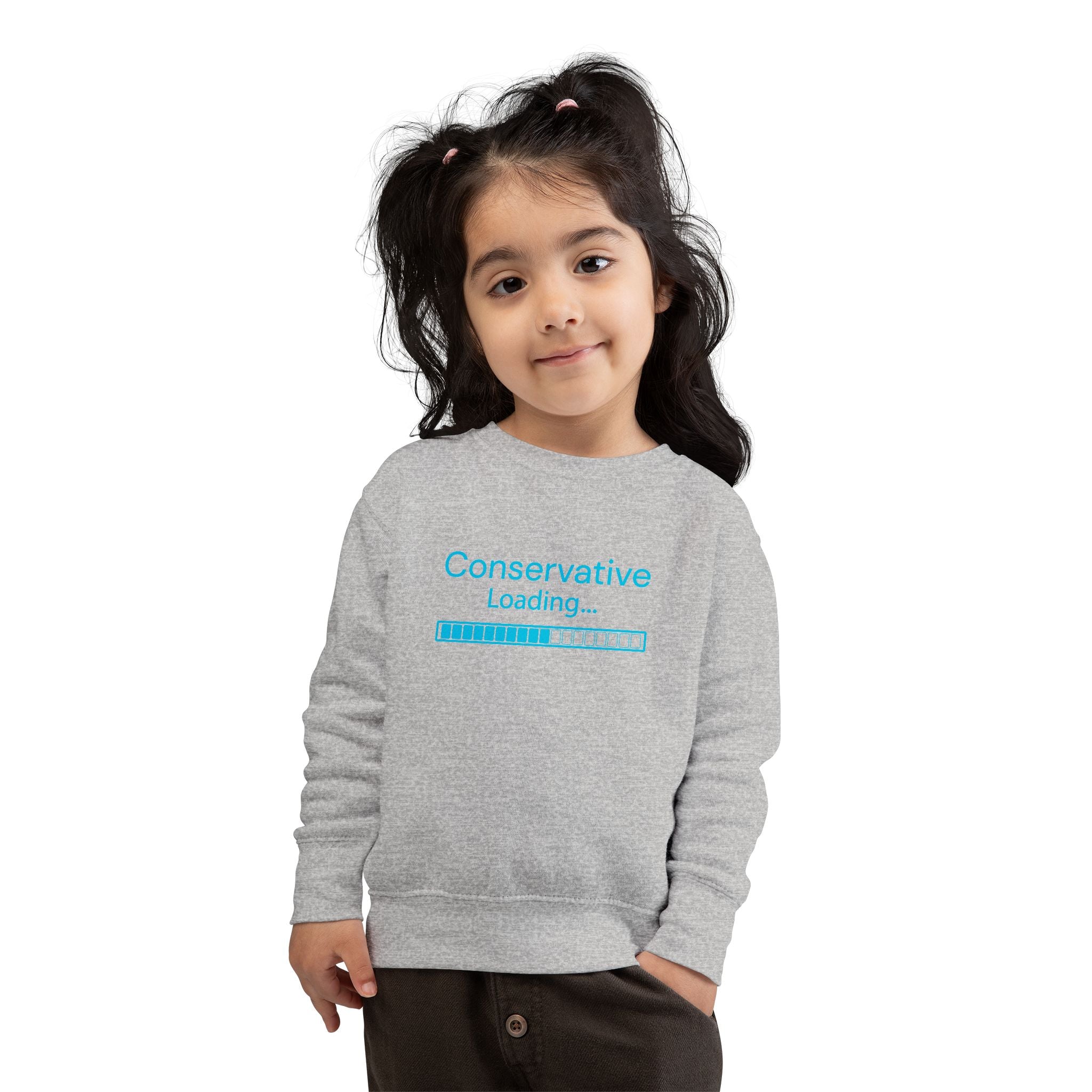 Toddler Sweatshirt — "Conservative Loading..." Cute Rightly Canadian Maple Crew