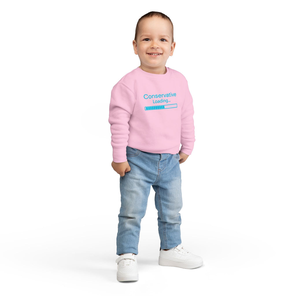Toddler Sweatshirt — "Conservative Loading..." Cute Rightly Canadian Maple Crew