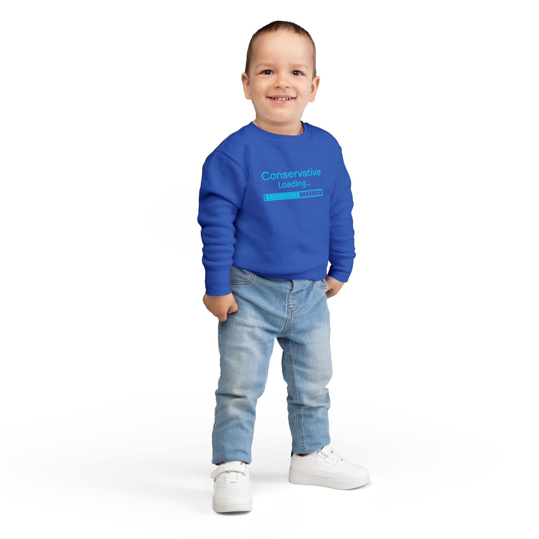 Toddler Sweatshirt — "Conservative Loading..." Cute Rightly Canadian Maple Crew