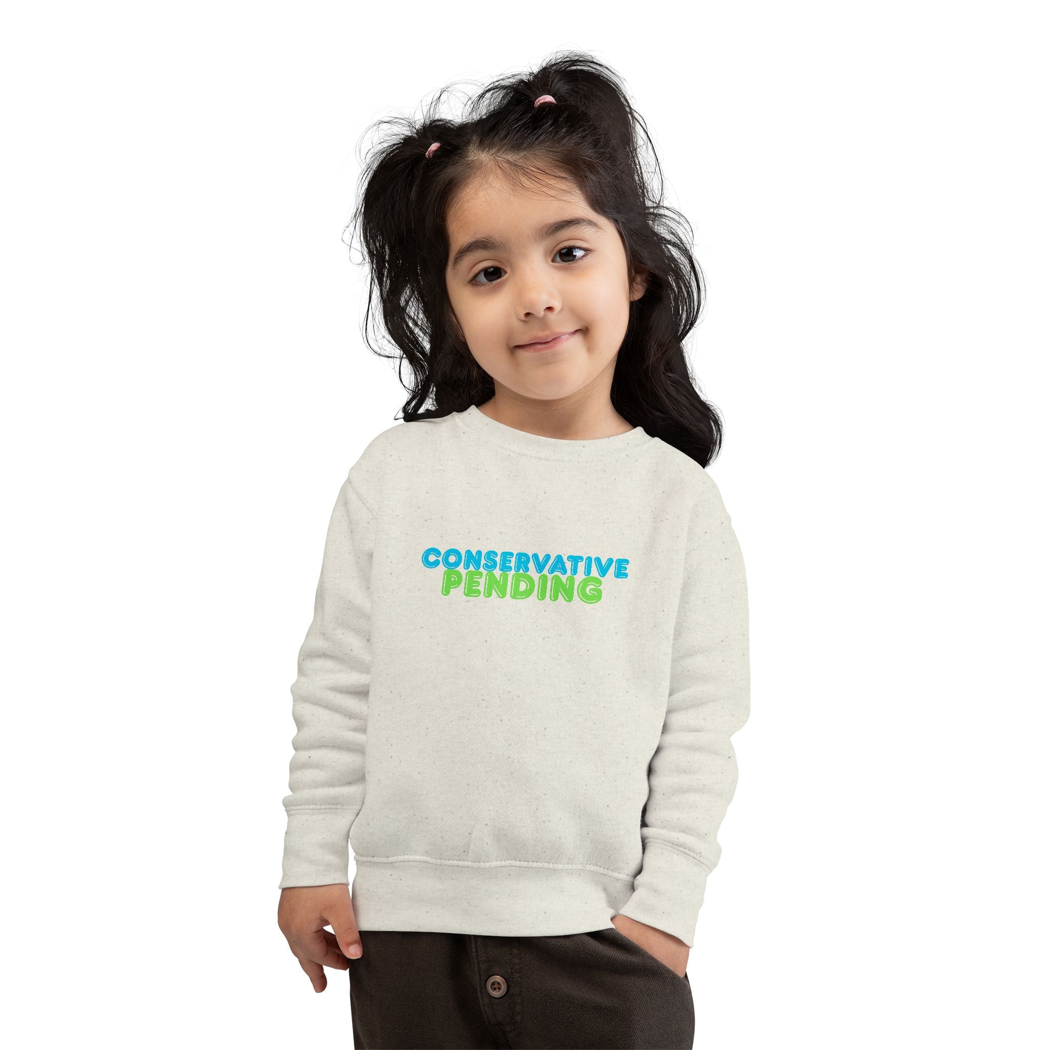 Toddler Sweatshirt - "Conservative Pending" Cute Maple Leaf Baby Pullover (Rightly Canadian)