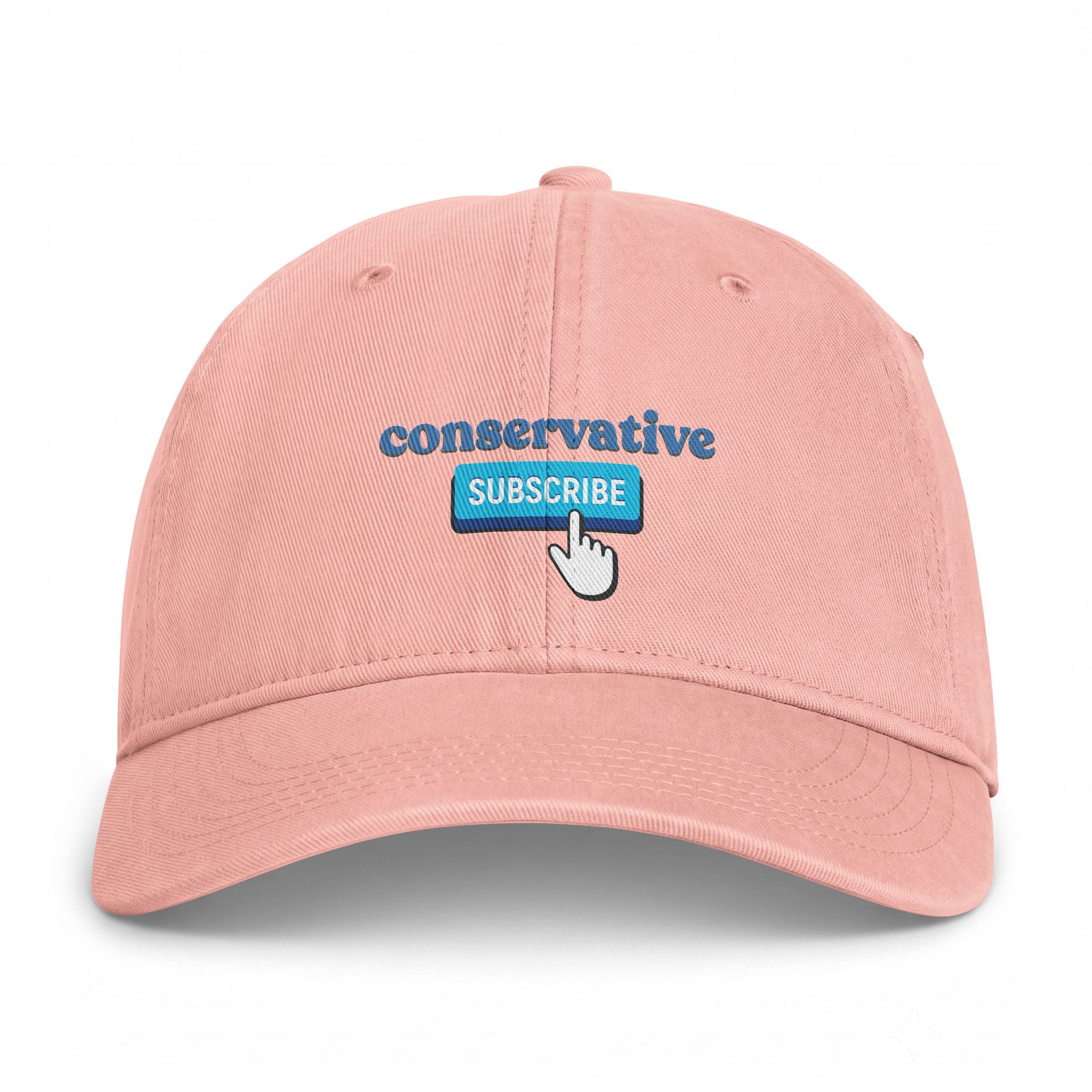 Conservative "Subscribe" Washed Baseball Cap — Political Dad Hat