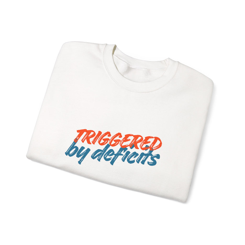Conservative Crewneck Sweatshirt – 'Triggered by Deficits' Rightly Canadian Pullover