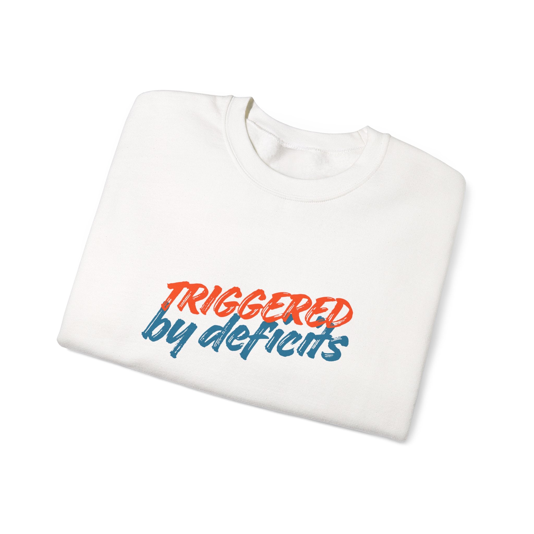 Conservative Crewneck Sweatshirt – 'Triggered by Deficits' Rightly Canadian Pullover