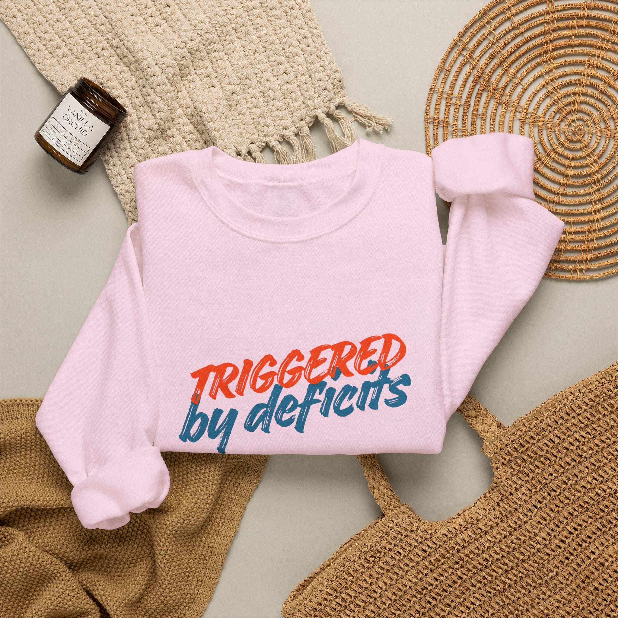 Conservative Crewneck Sweatshirt – 'Triggered by Deficits' Rightly Canadian Pullover