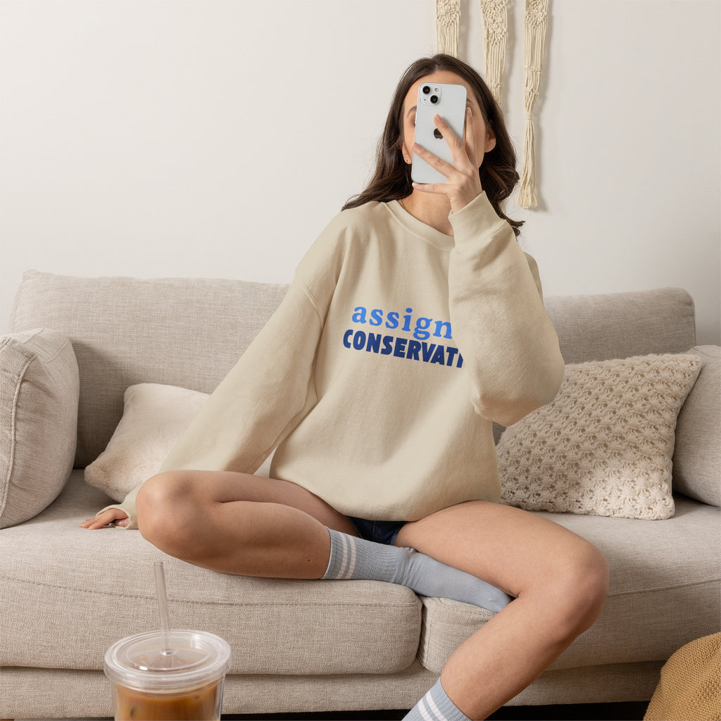 Conservative Crewneck Sweatshirt – 'Assigned Conservative' Rightly Canadian Pullover