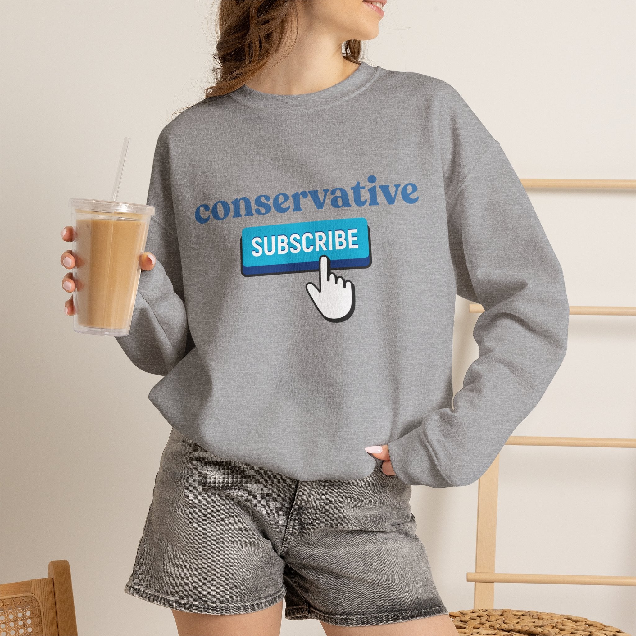 Conservative Subscribe Crewneck Sweatshirt
