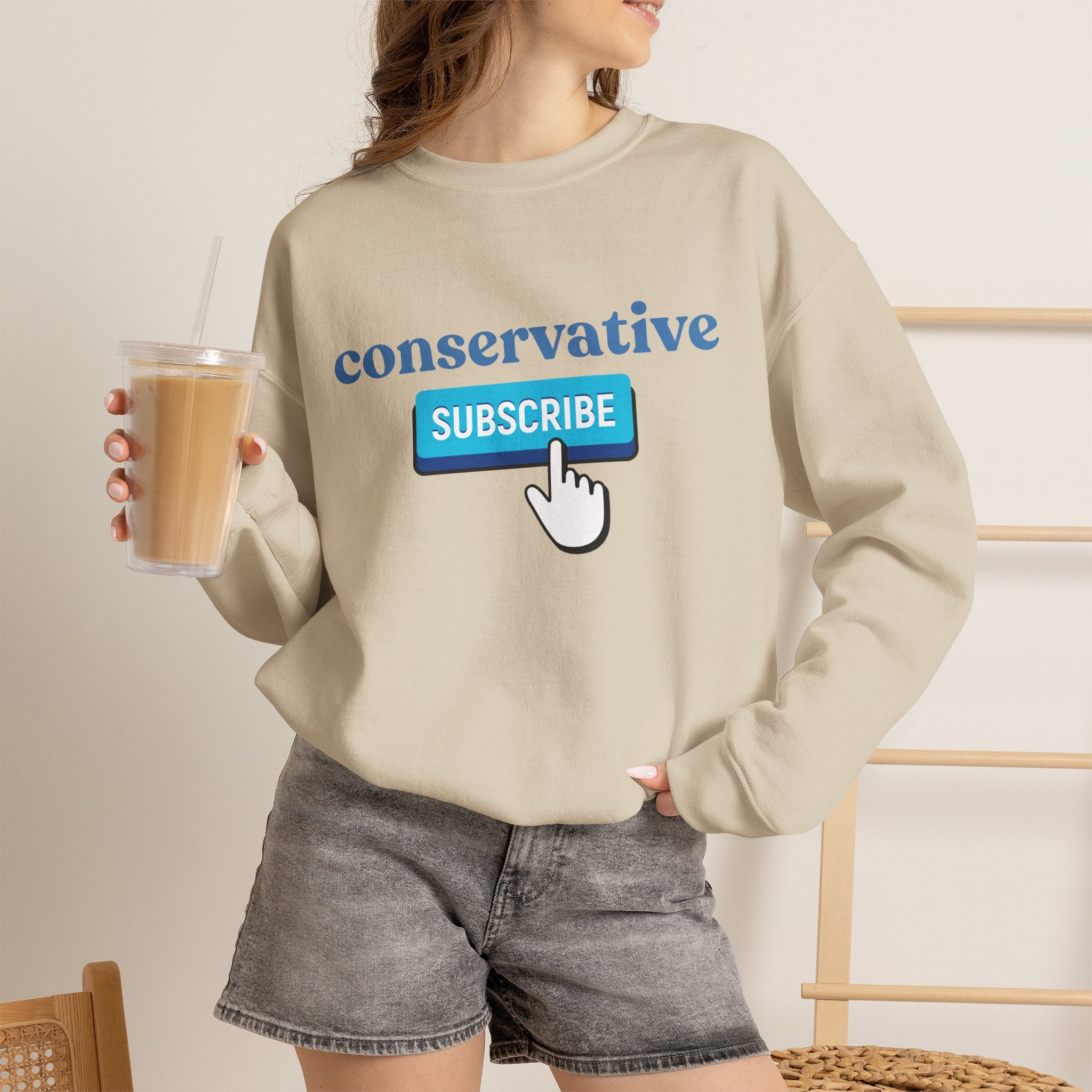 Conservative Subscribe Crewneck Sweatshirt