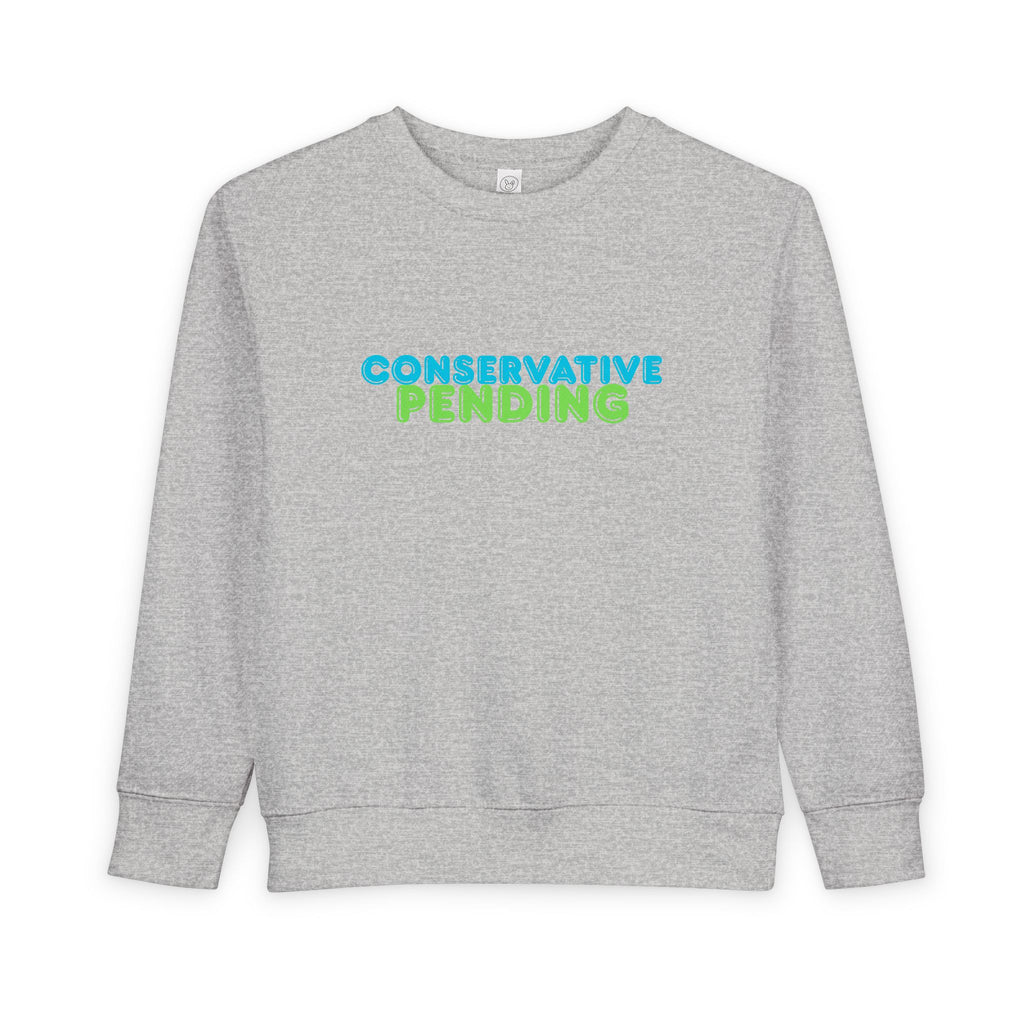 Toddler Sweatshirt - "Conservative Pending" Cute Maple Leaf Baby Pullover (Rightly Canadian)