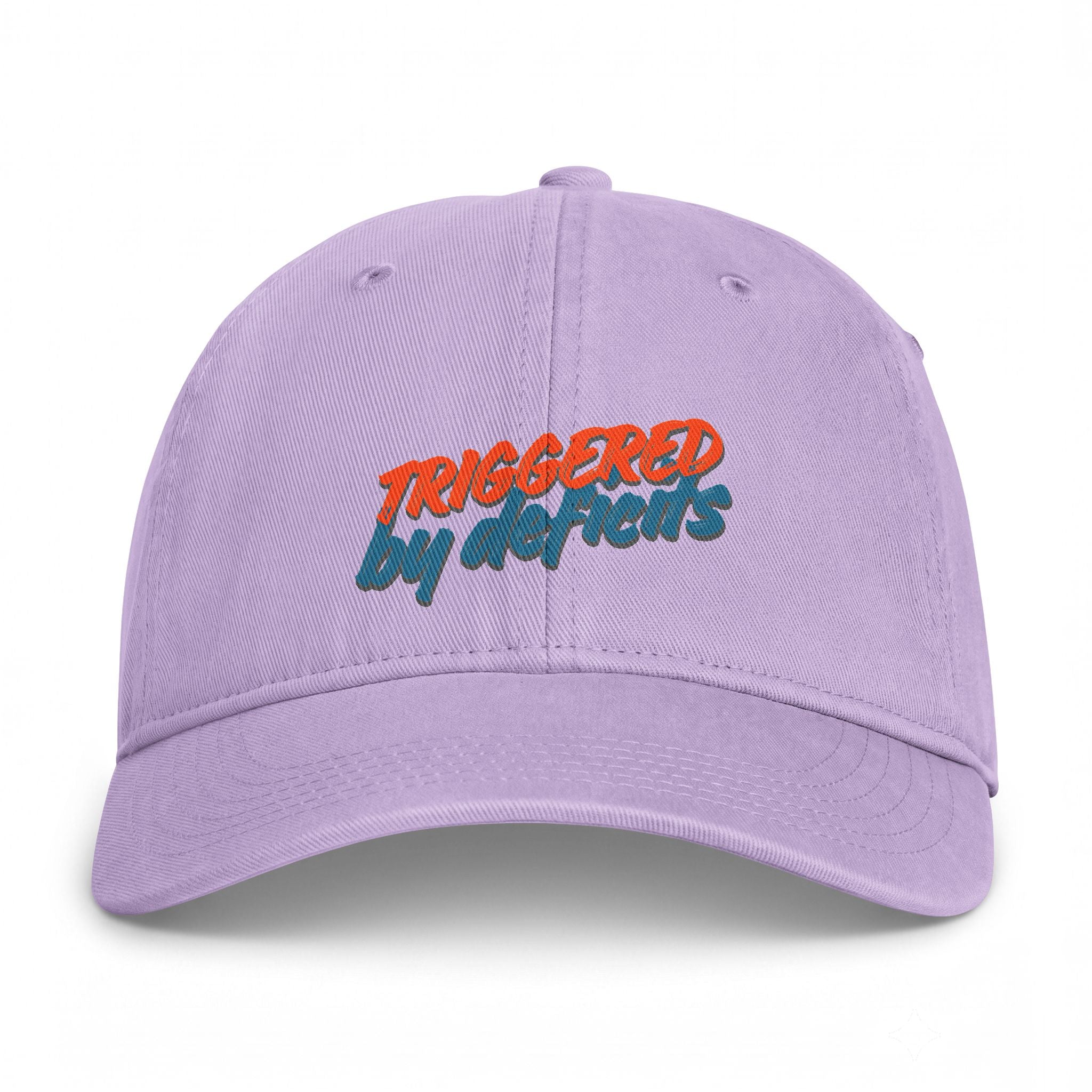 Coastal Washed Cap — "Triggered by Deficits" Retro Dad Hat