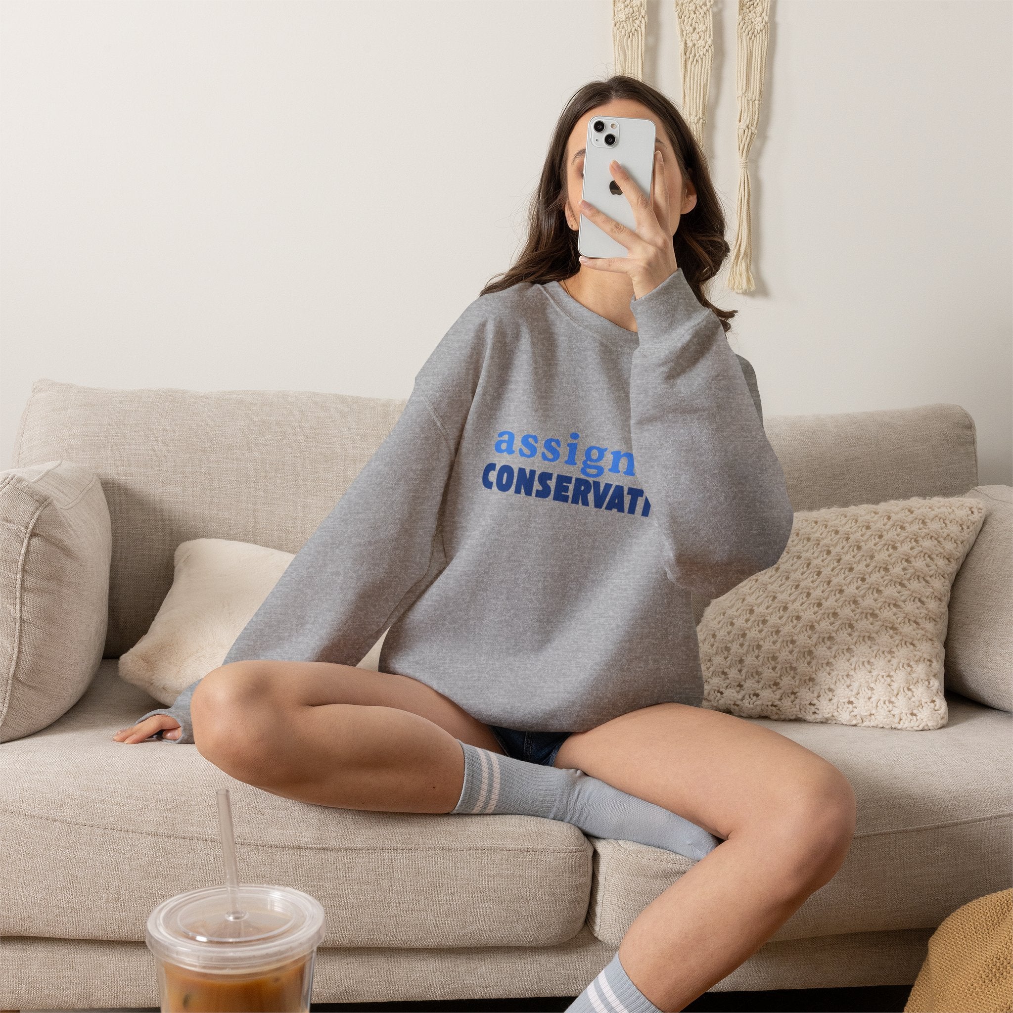 Conservative Crewneck Sweatshirt – 'Assigned Conservative' Rightly Canadian Pullover