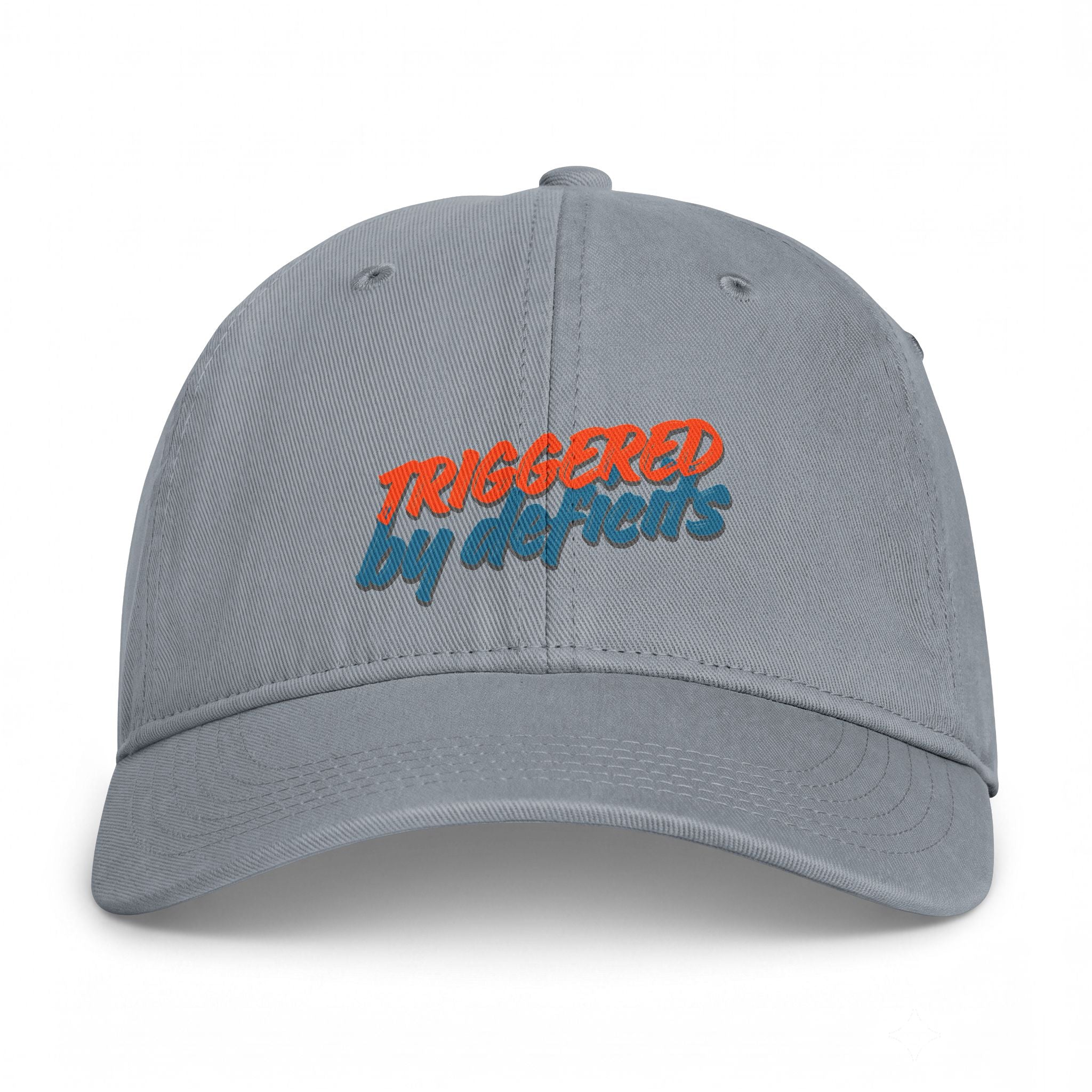 Coastal Washed Cap — "Triggered by Deficits" Retro Dad Hat