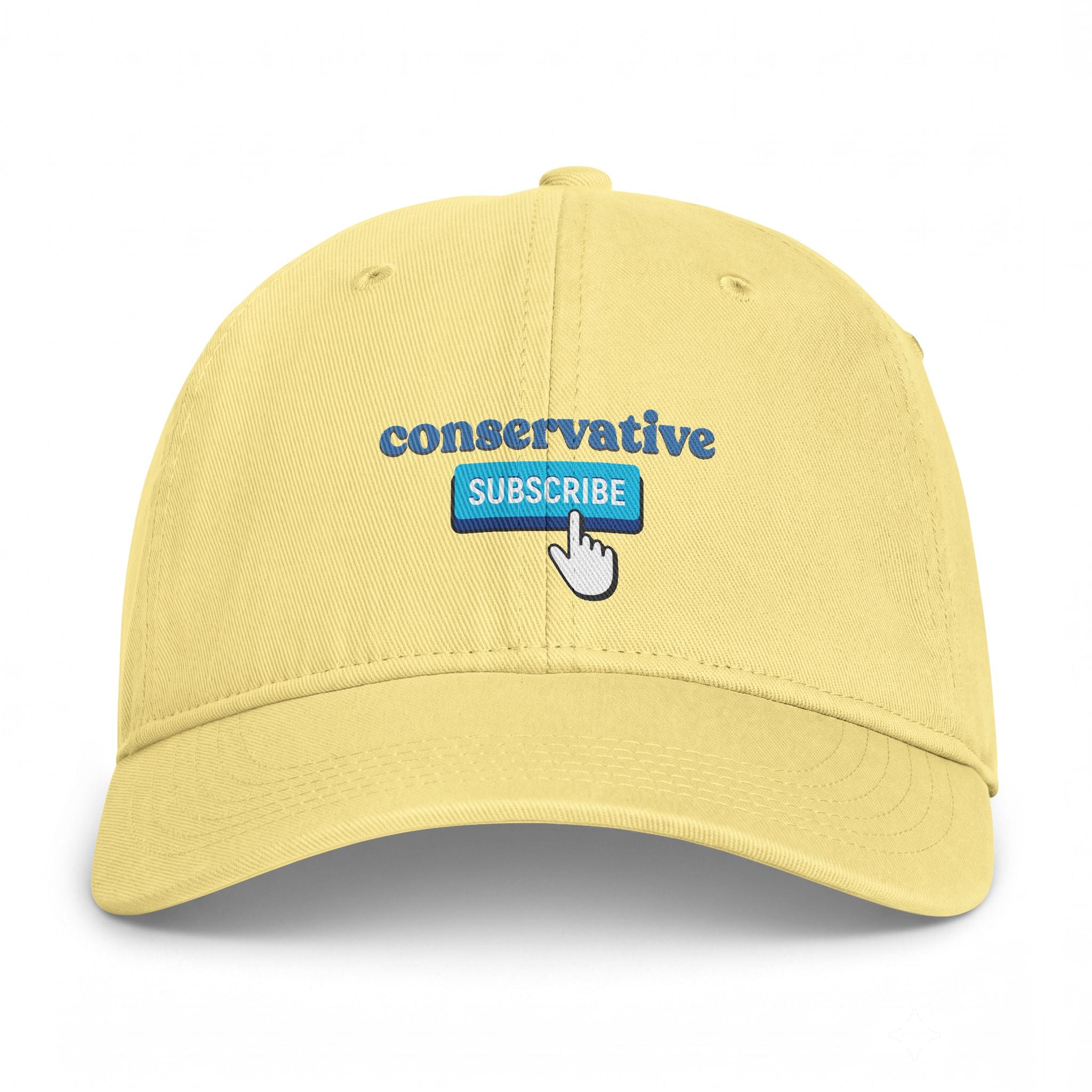 Conservative "Subscribe" Washed Baseball Cap — Political Dad Hat
