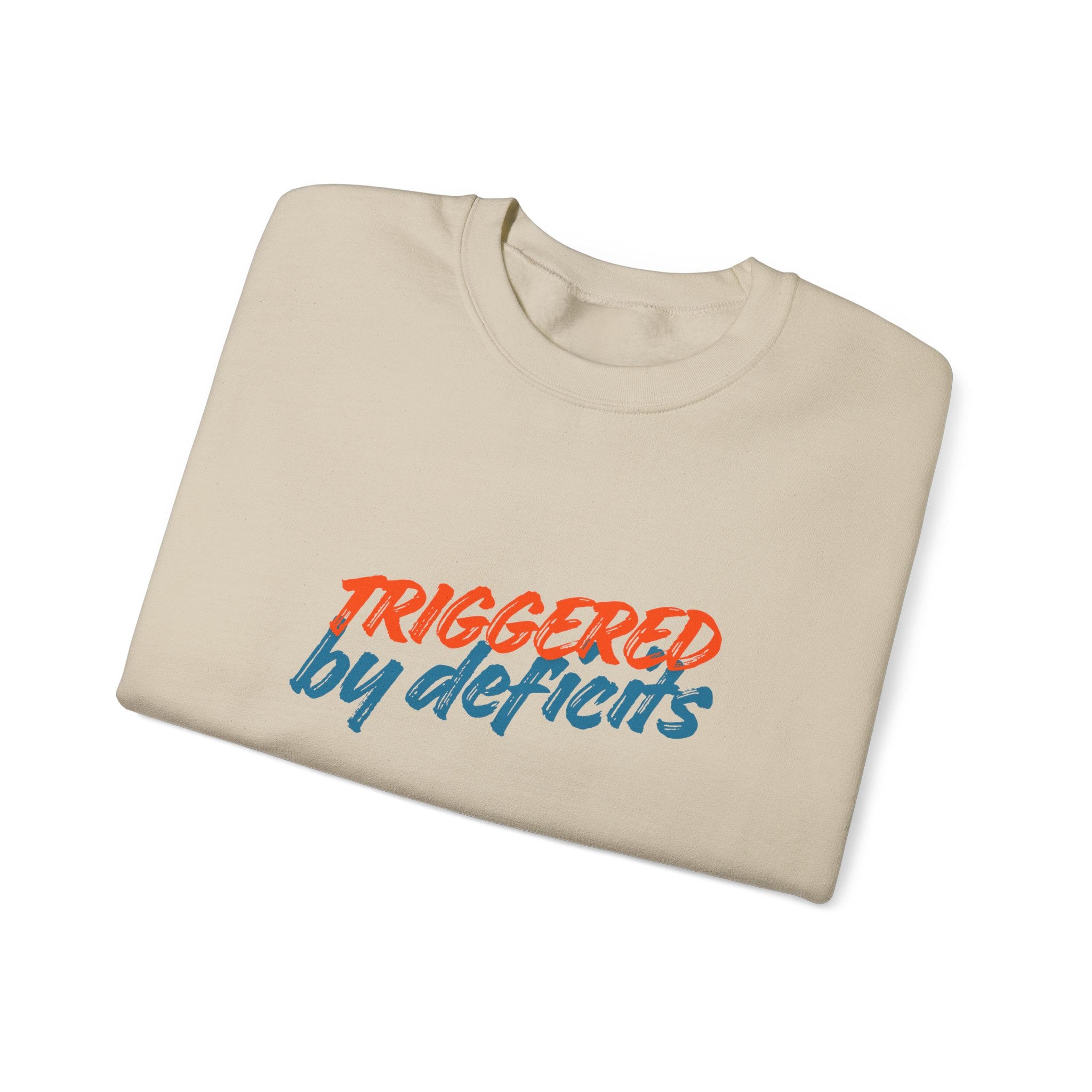Conservative Crewneck Sweatshirt – 'Triggered by Deficits' Rightly Canadian Pullover