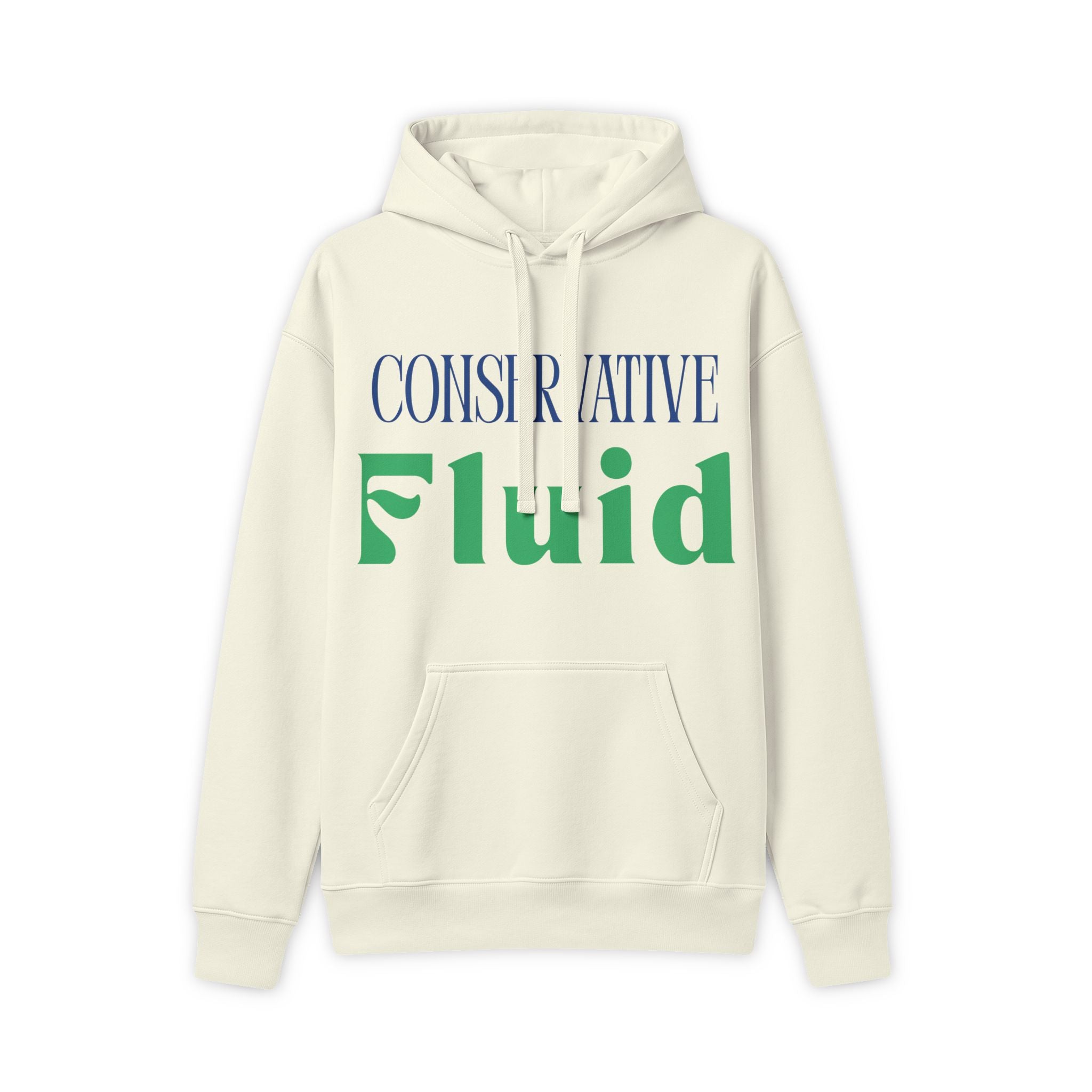 Conservative Fluid Hoodie — "Conservative Fluid" Graphic Pullover with Rightly Canadian Back Logo