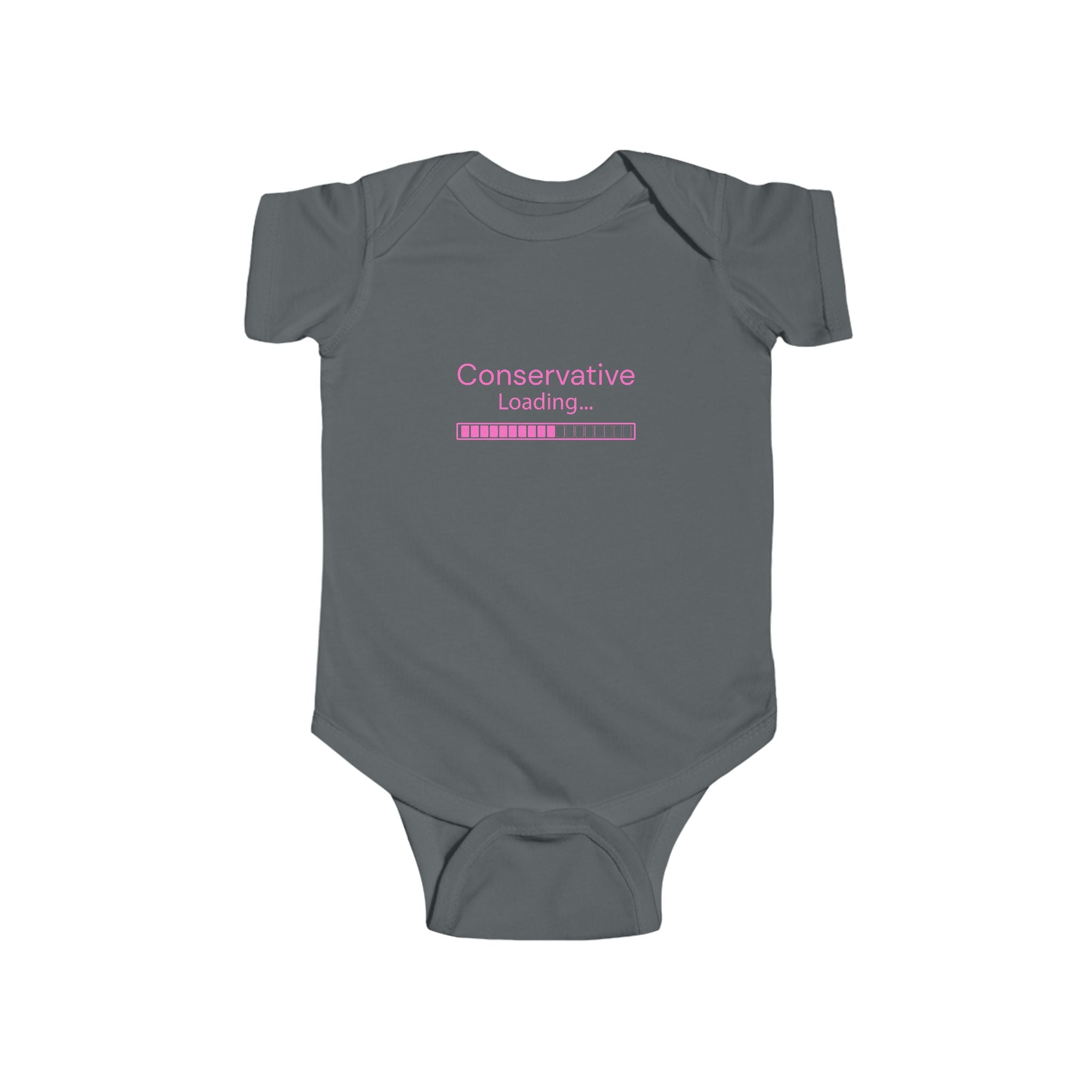 Infant Bodysuit — "Conservative Loading" Pink Political Baby Onesie
