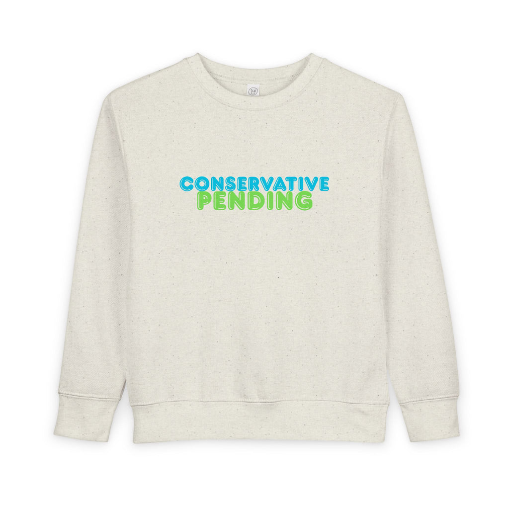 Toddler Sweatshirt - "Conservative Pending" Cute Maple Leaf Baby Pullover (Rightly Canadian)