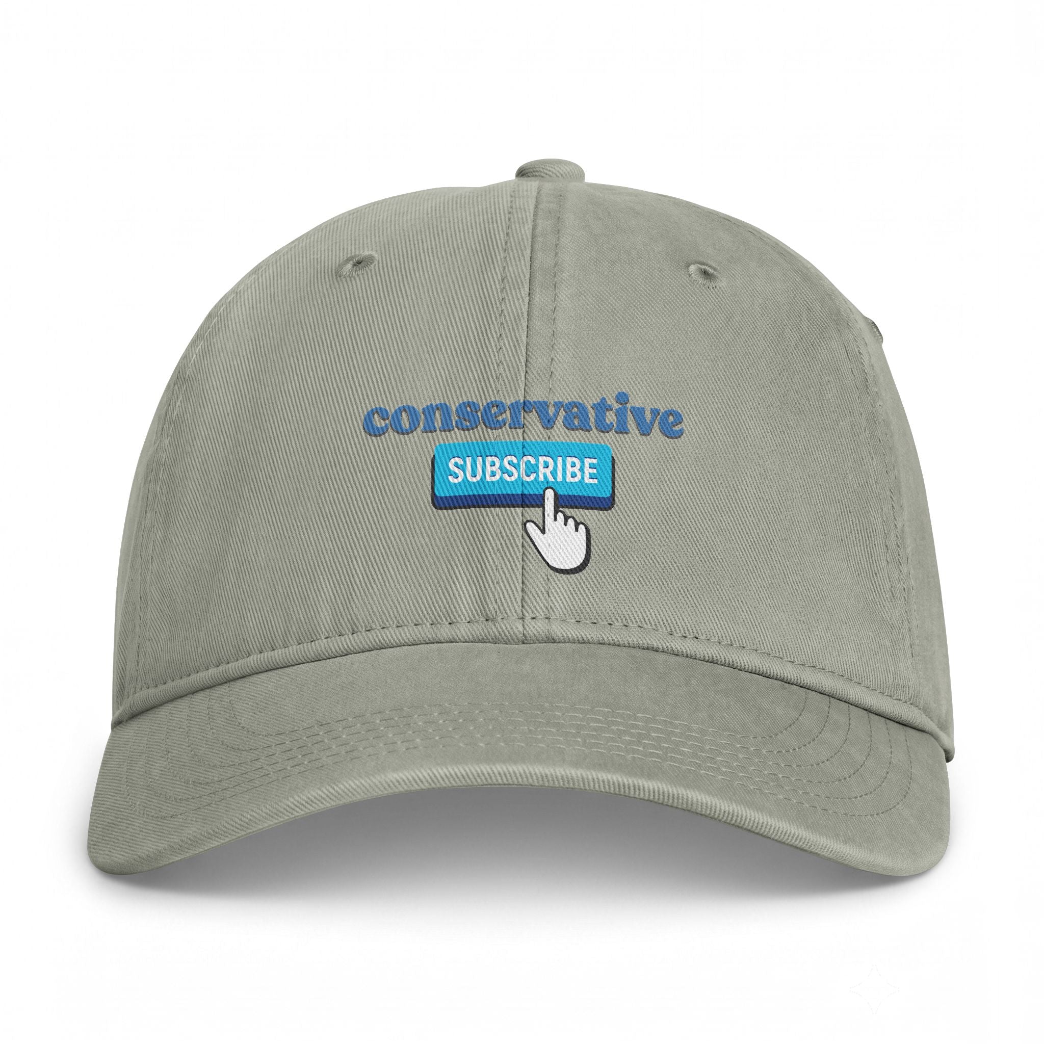 Conservative "Subscribe" Washed Baseball Cap — Political Dad Hat