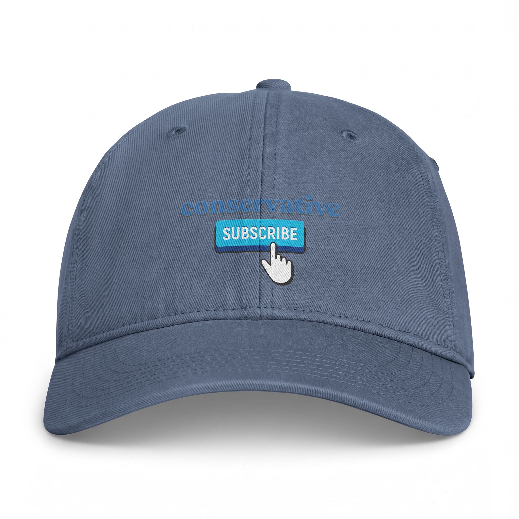Conservative "Subscribe" Washed Baseball Cap — Political Dad Hat