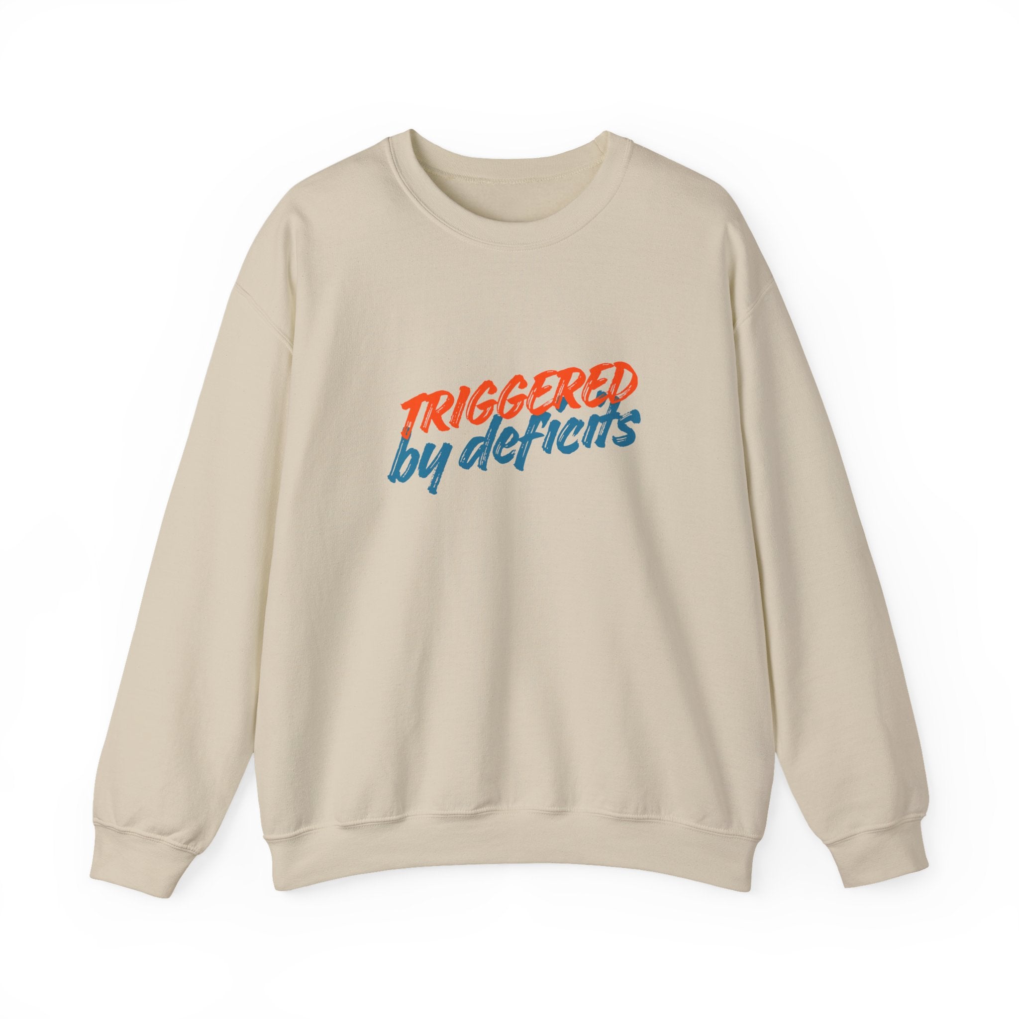 Conservative Crewneck Sweatshirt – 'Triggered by Deficits' Rightly Canadian Pullover