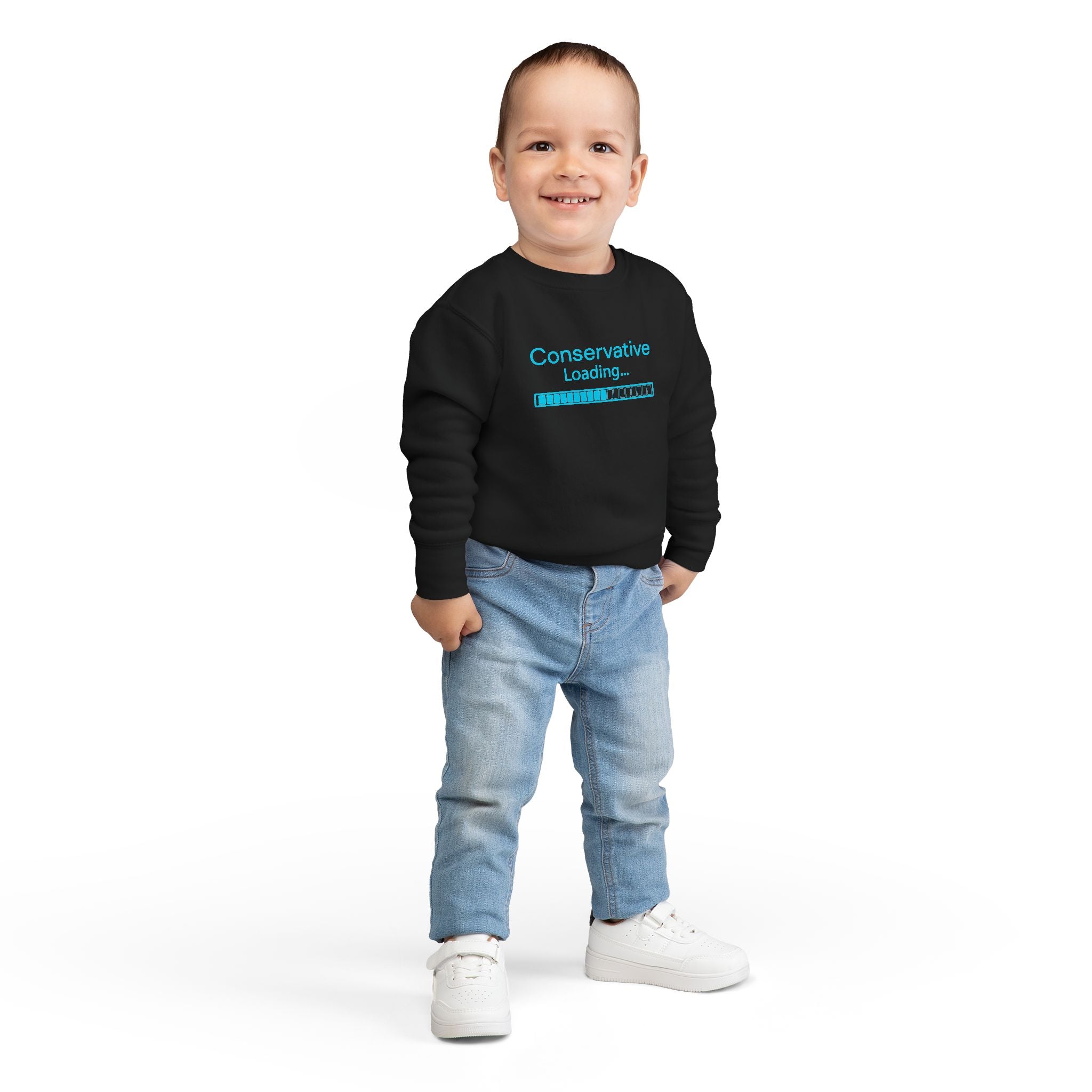 Toddler Sweatshirt — "Conservative Loading..." Cute Rightly Canadian Maple Crew
