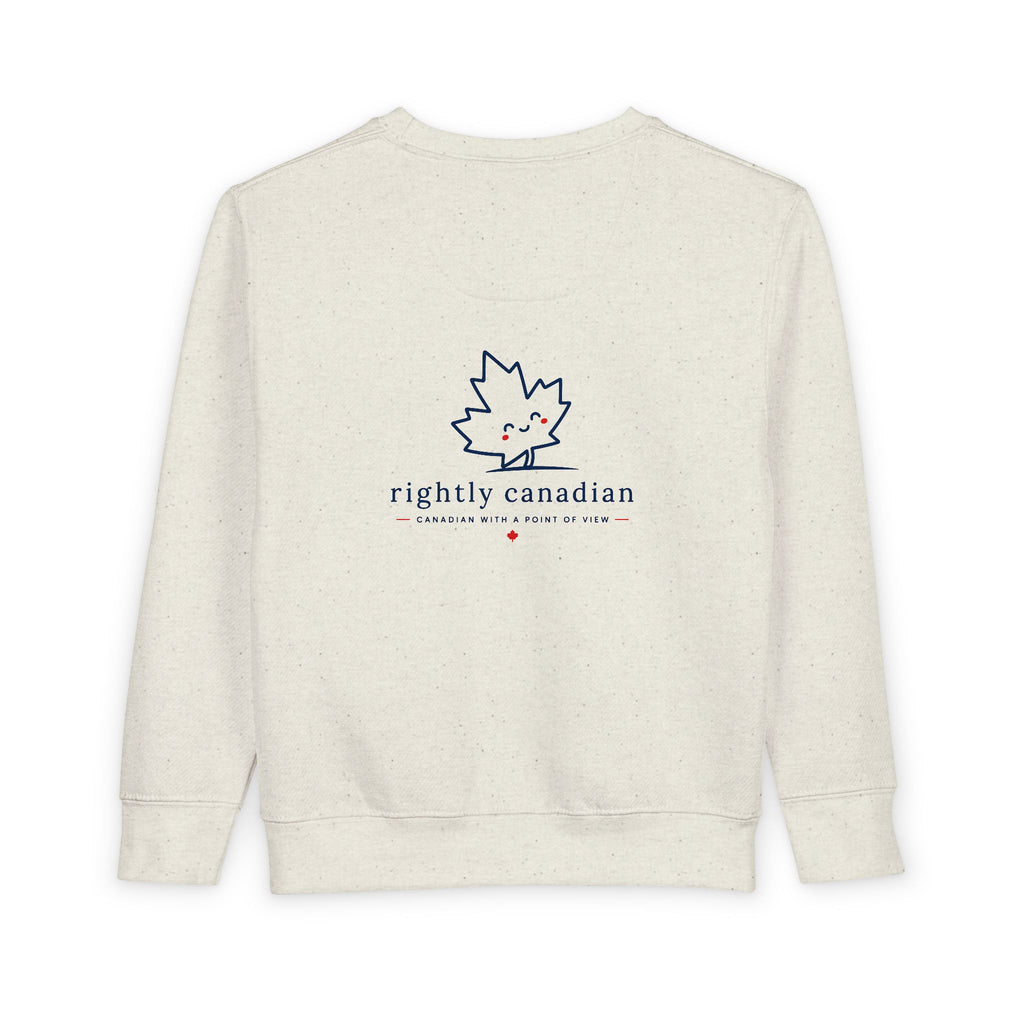 Toddler Sweatshirt - "Conservative Pending" Cute Maple Leaf Baby Pullover (Rightly Canadian)