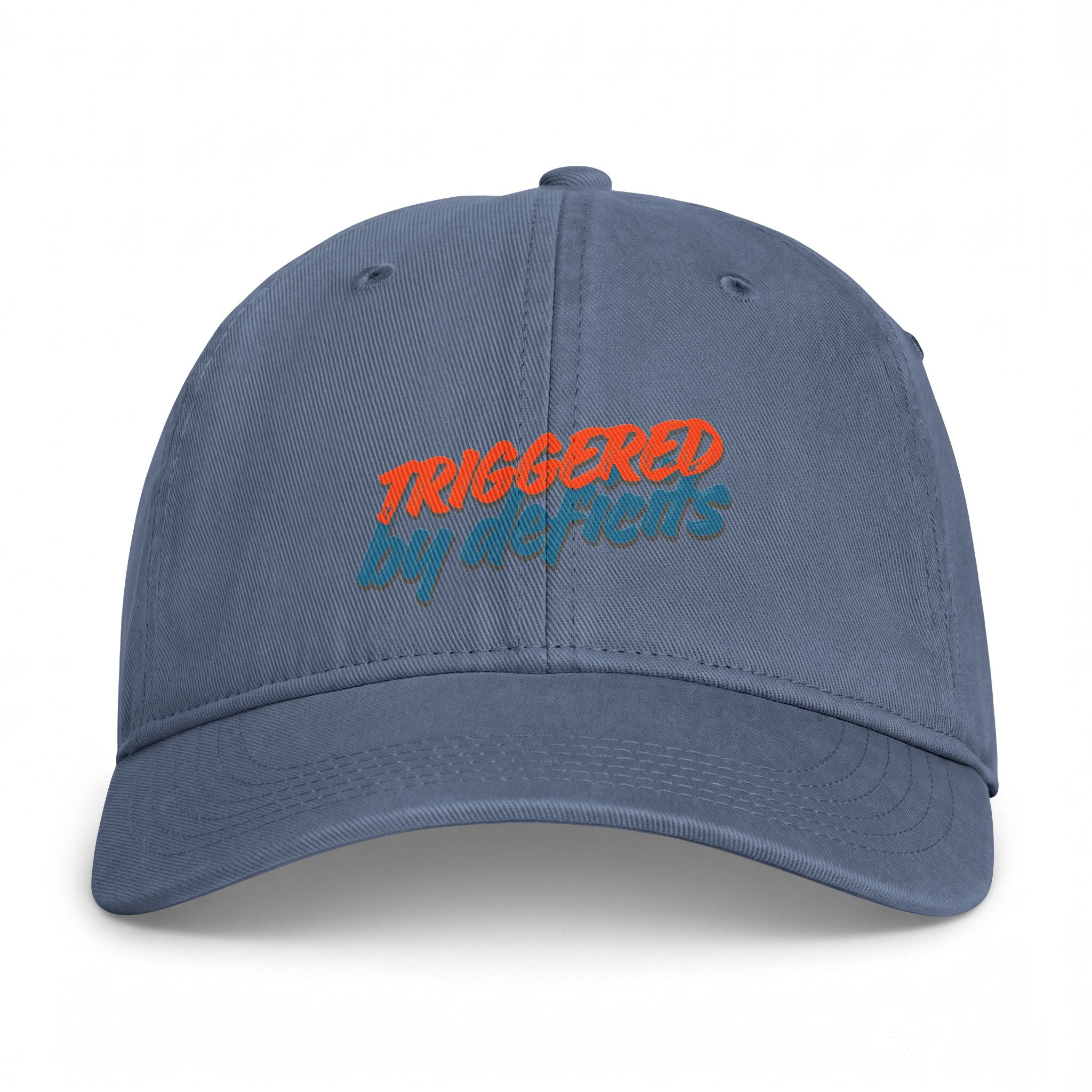 Coastal Washed Cap — "Triggered by Deficits" Retro Dad Hat