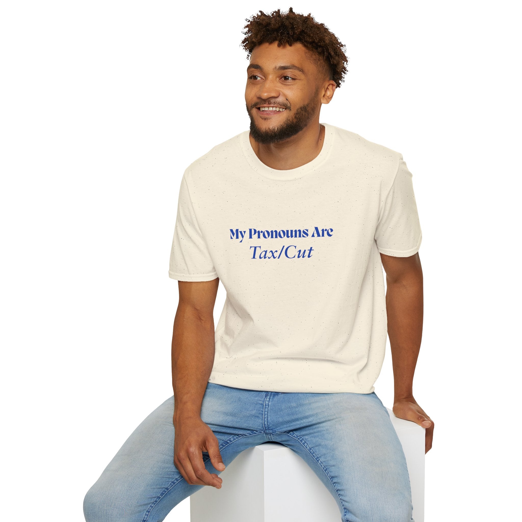 Funny 'My Pronouns Are Tax/Cut' T-Shirt — Accountant & Stylist Humor Tee