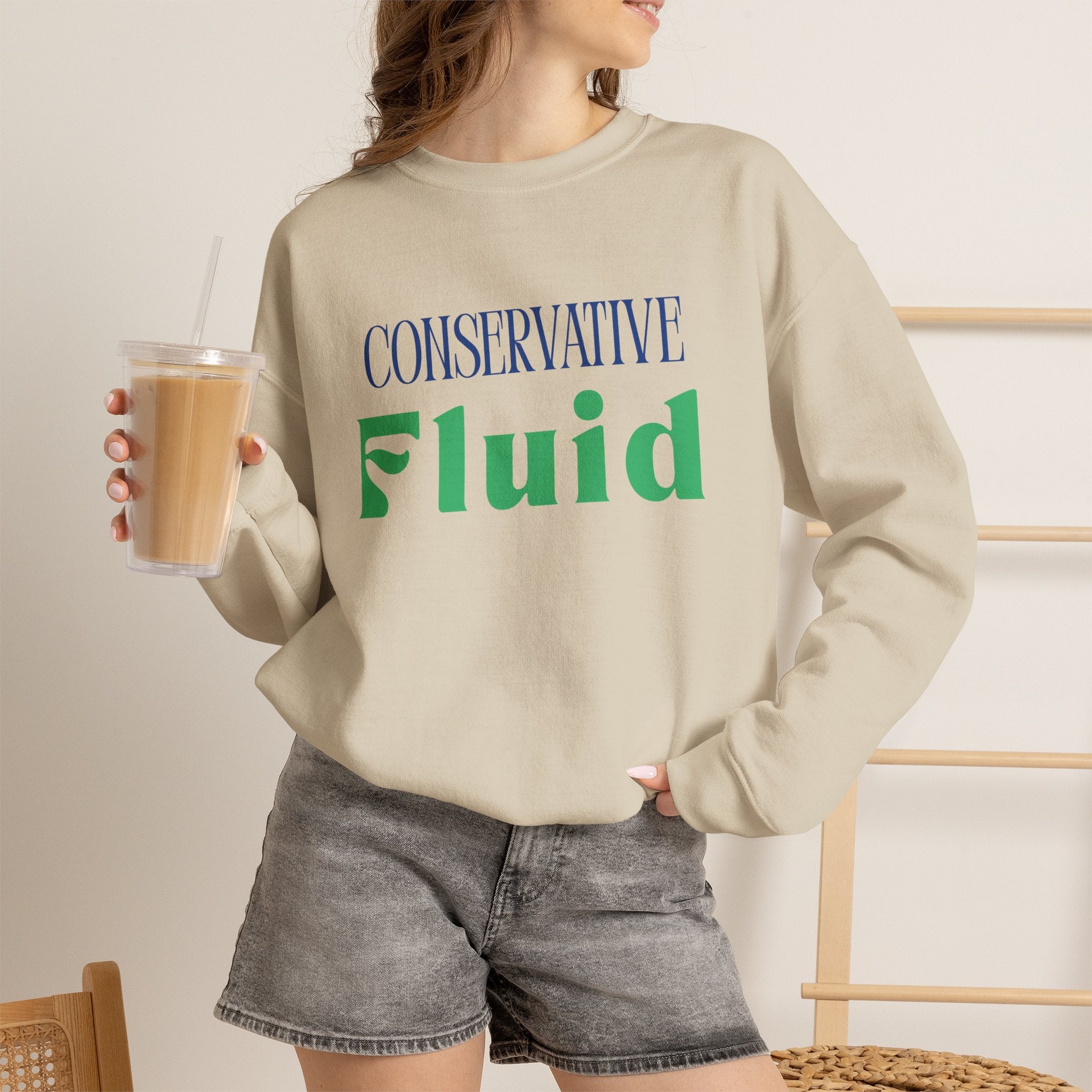 Conservative Fluid Crewneck Sweatshirt — Rightly Canadian Maple Pullover