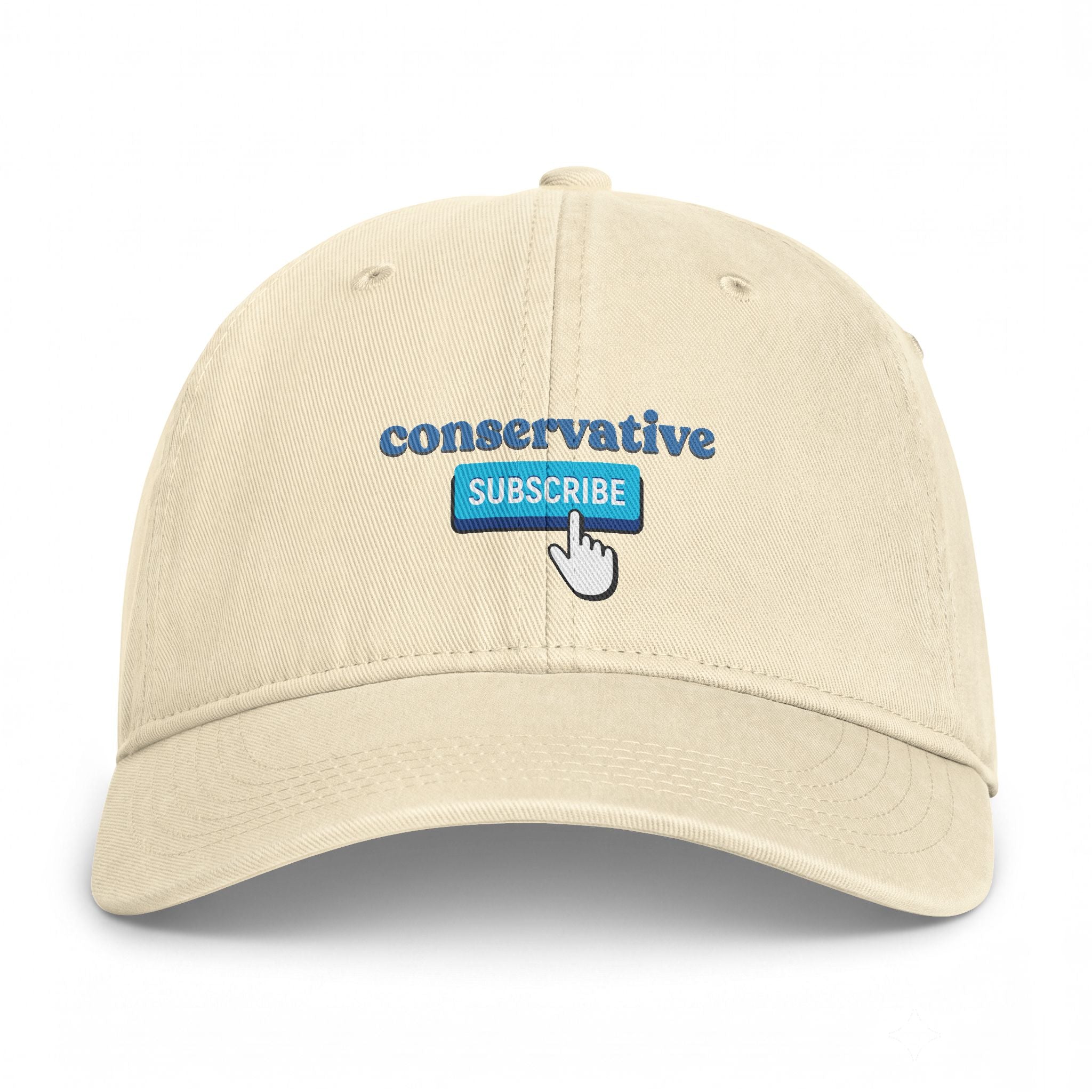 Conservative "Subscribe" Washed Baseball Cap — Political Dad Hat