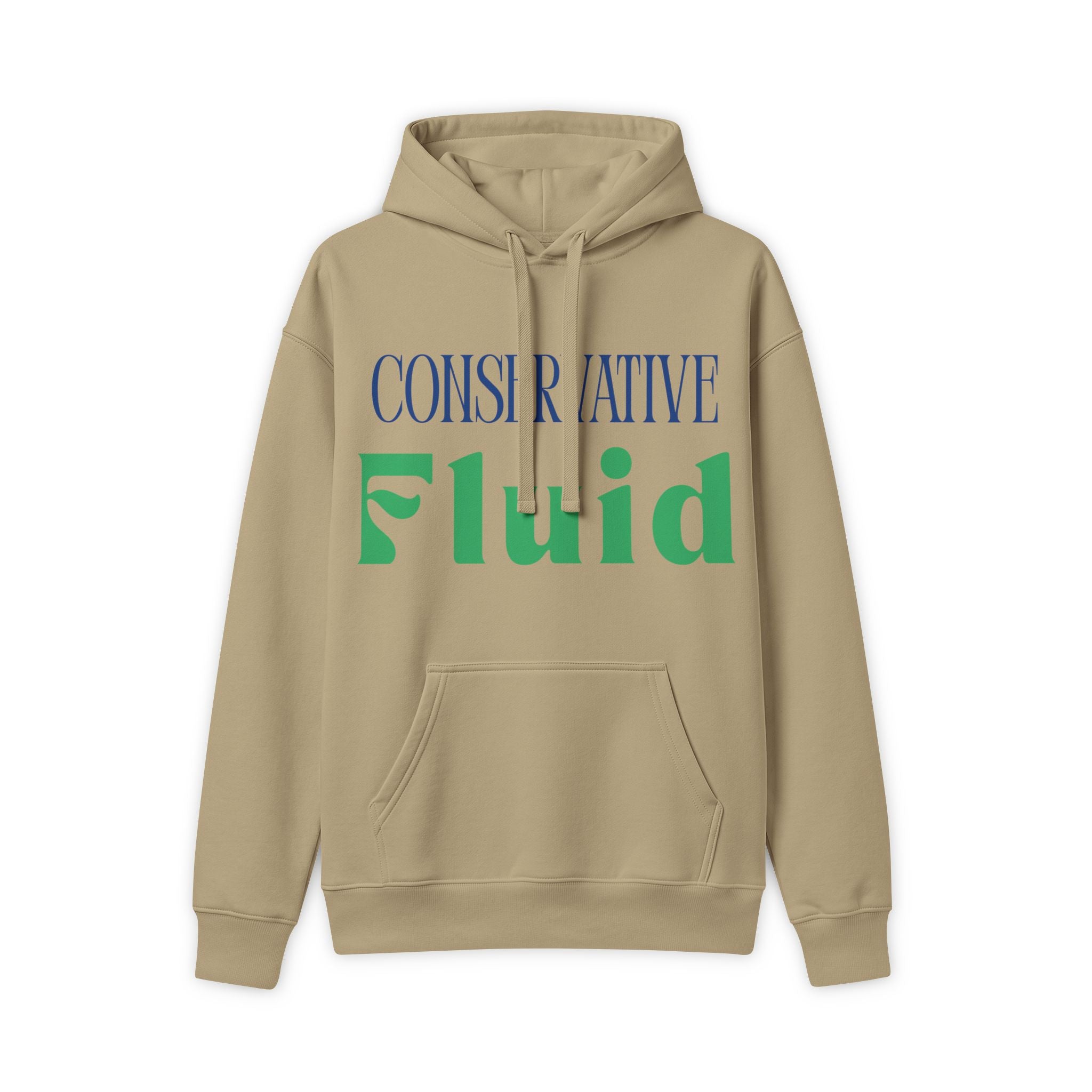 Conservative Fluid Hoodie — "Conservative Fluid" Graphic Pullover with Rightly Canadian Back Logo
