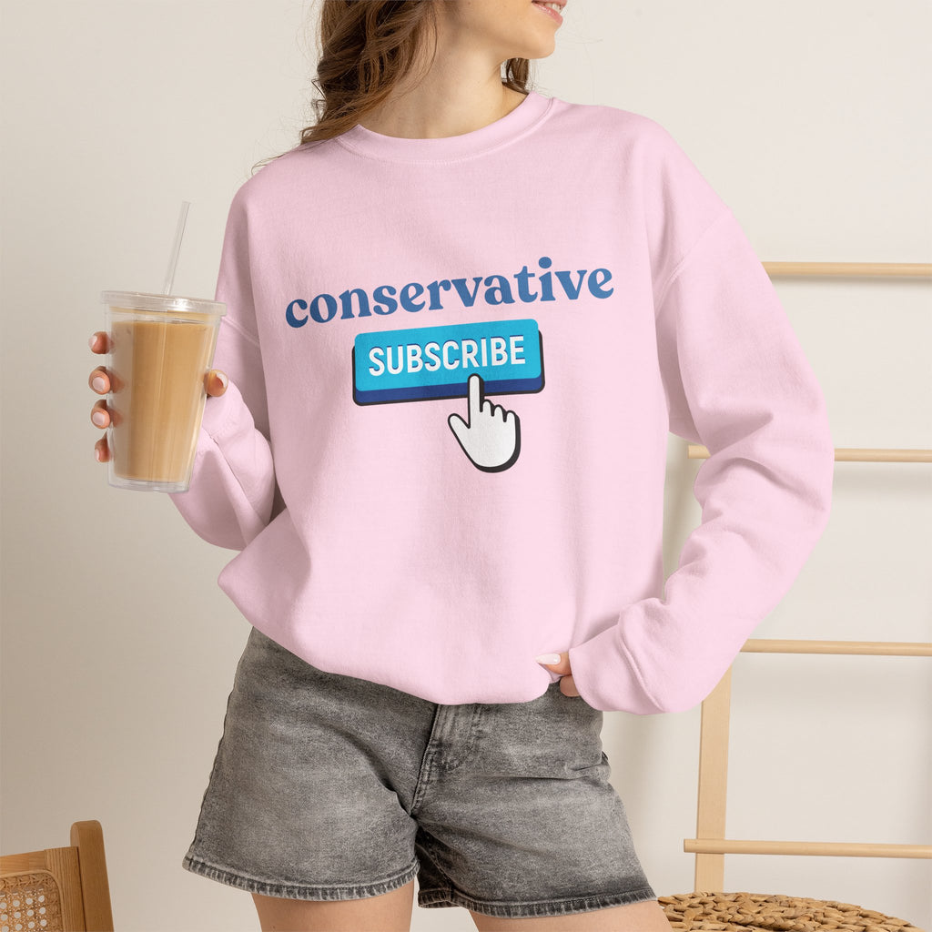 Conservative Subscribe Crewneck Sweatshirt