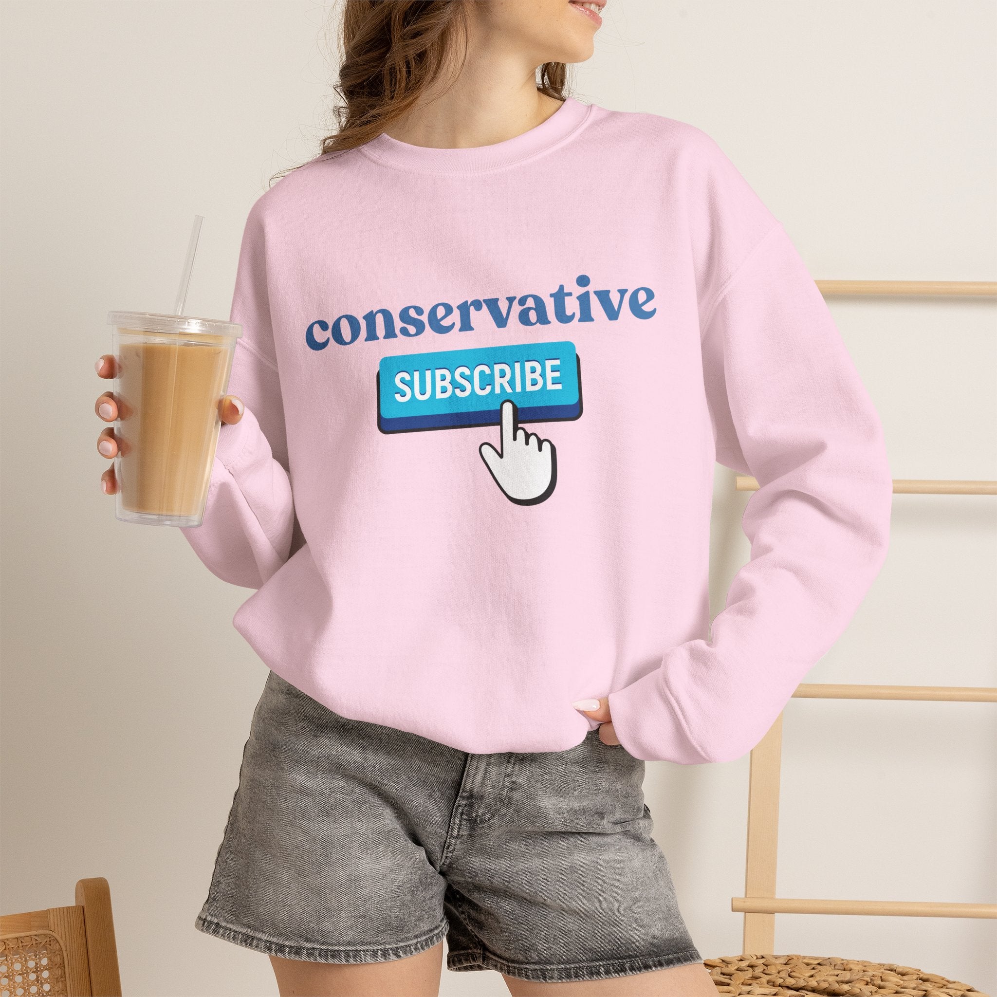 Conservative Subscribe Crewneck Sweatshirt